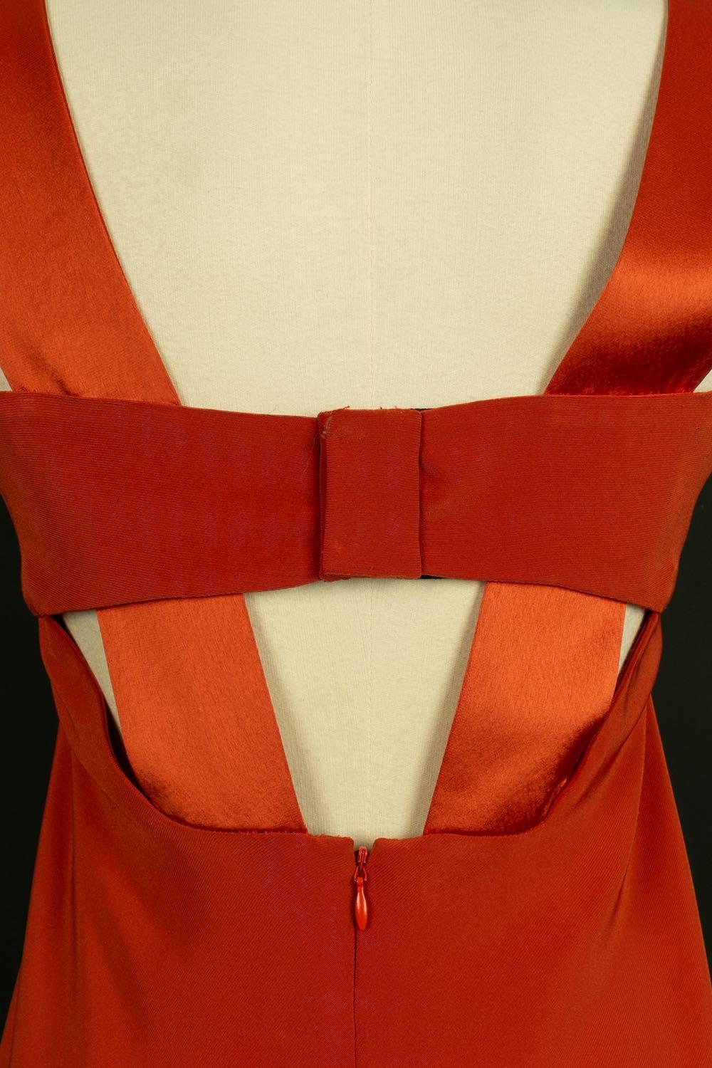 Jean Paul Gaultier Orange Satin Dress 1