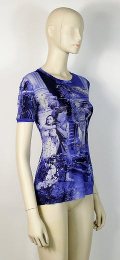 Jean Paul Gaultier Oriental Scene Sheer Mesh Top Size L