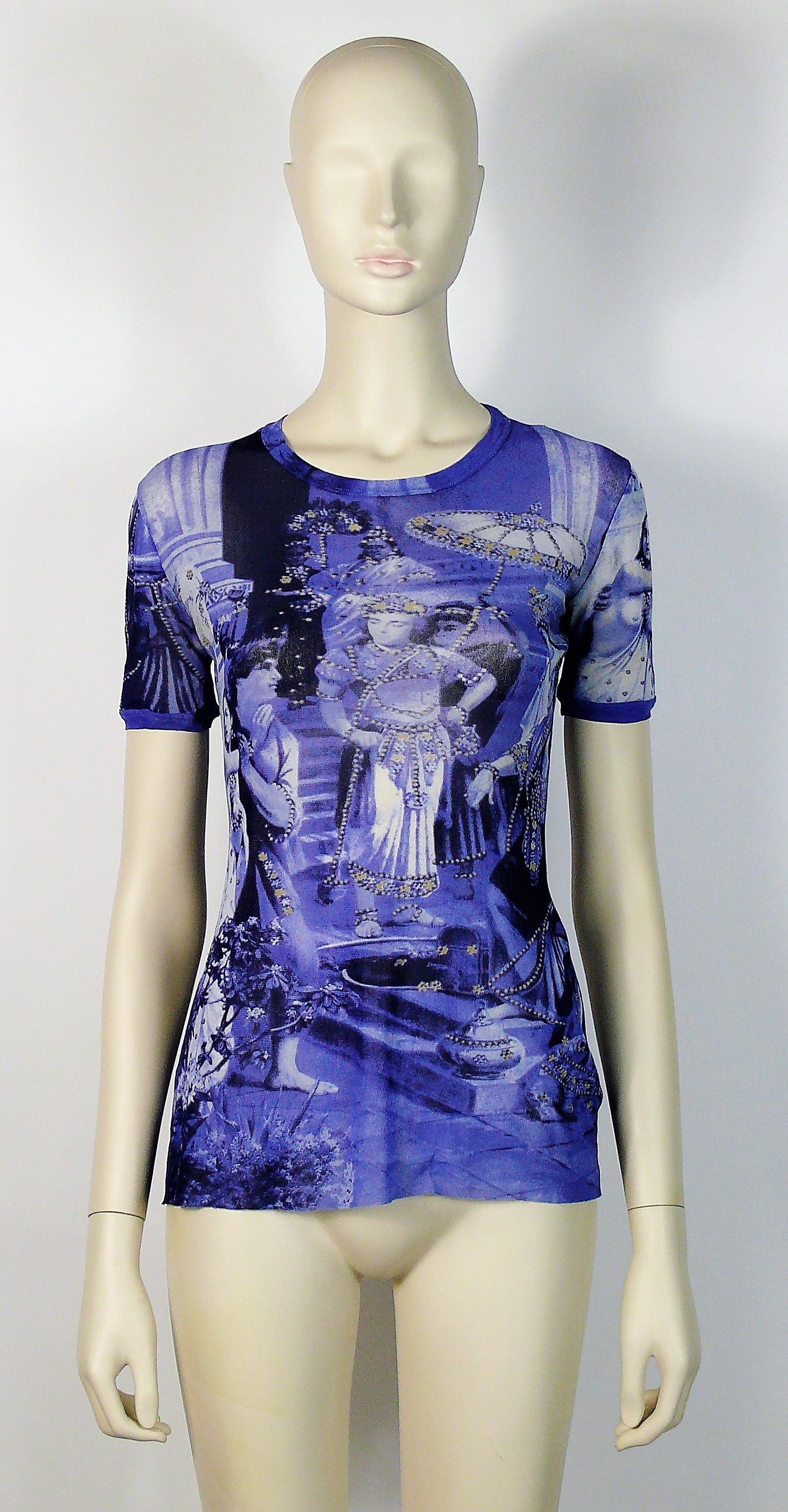 jean paul gaultier blue mesh top