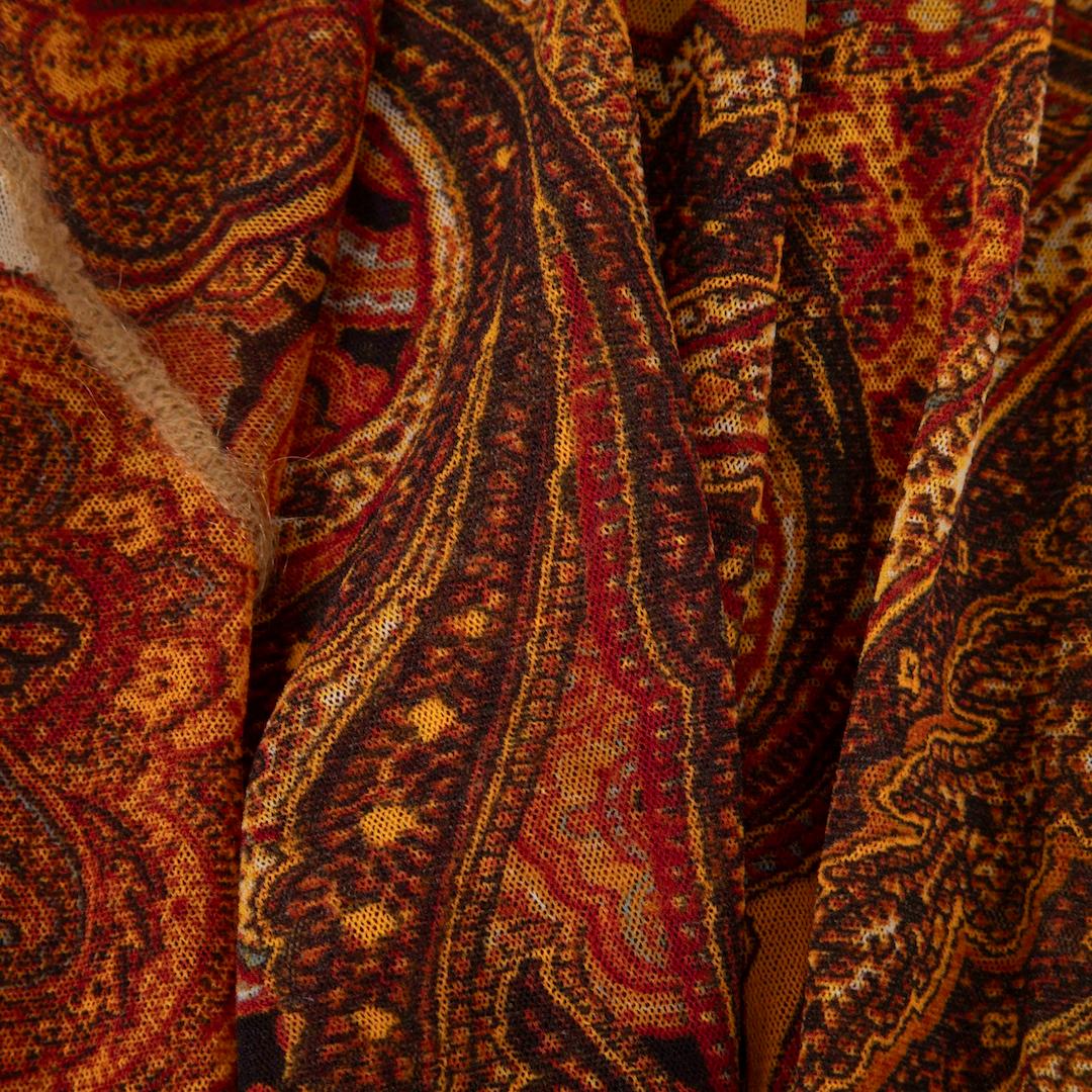 Jean Paul Gaultier Paisley Print Sheer Mesh Top Size S In Good Condition In London, GB