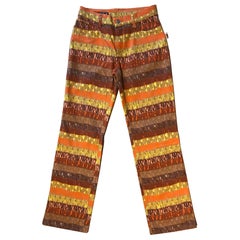 JEAN PAUL GAULTIER Pantalon Jean Monogram  Vintage Y2K