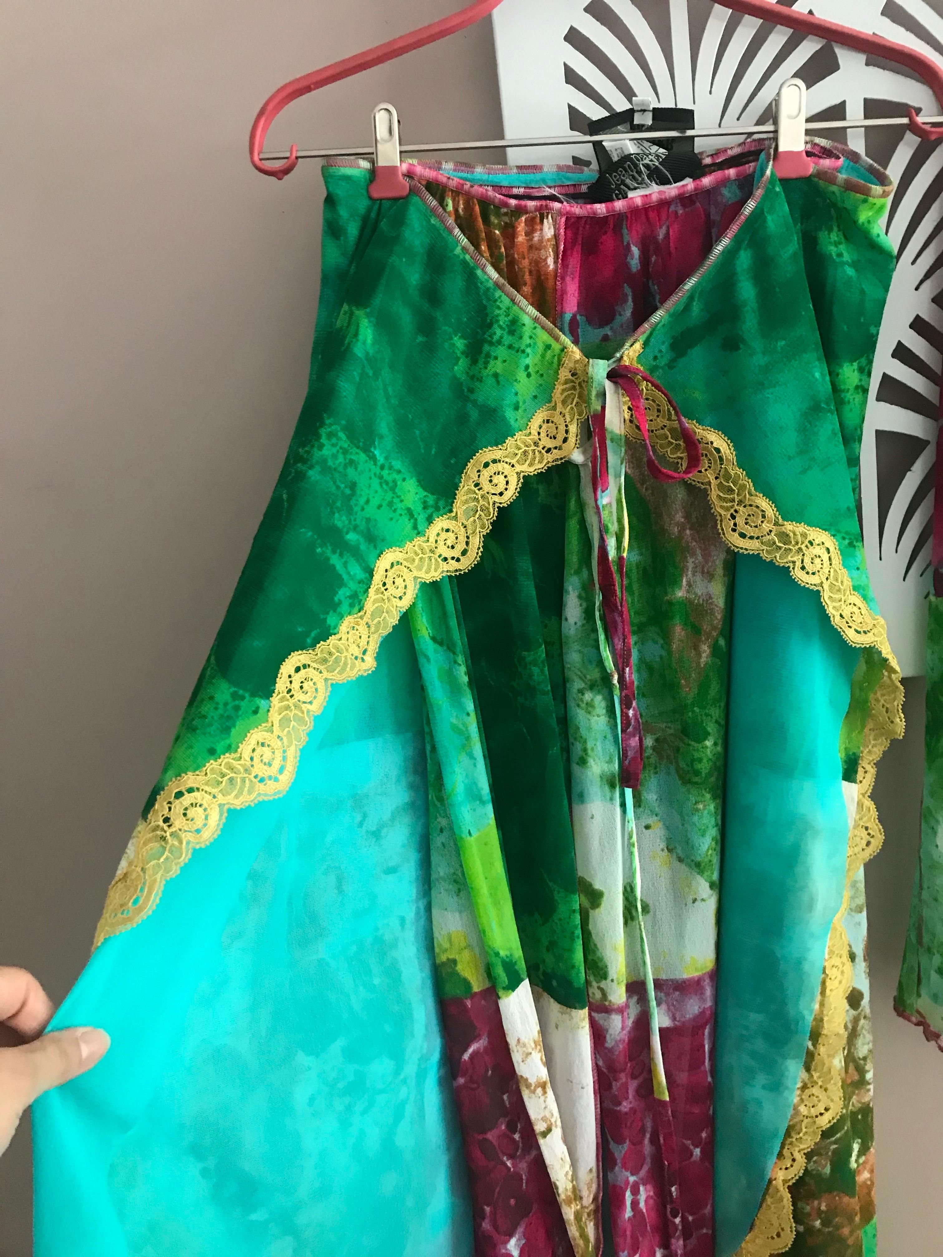 JEAN PAUL GAULTIER Pants, blouse and pareo set. in vendita 7