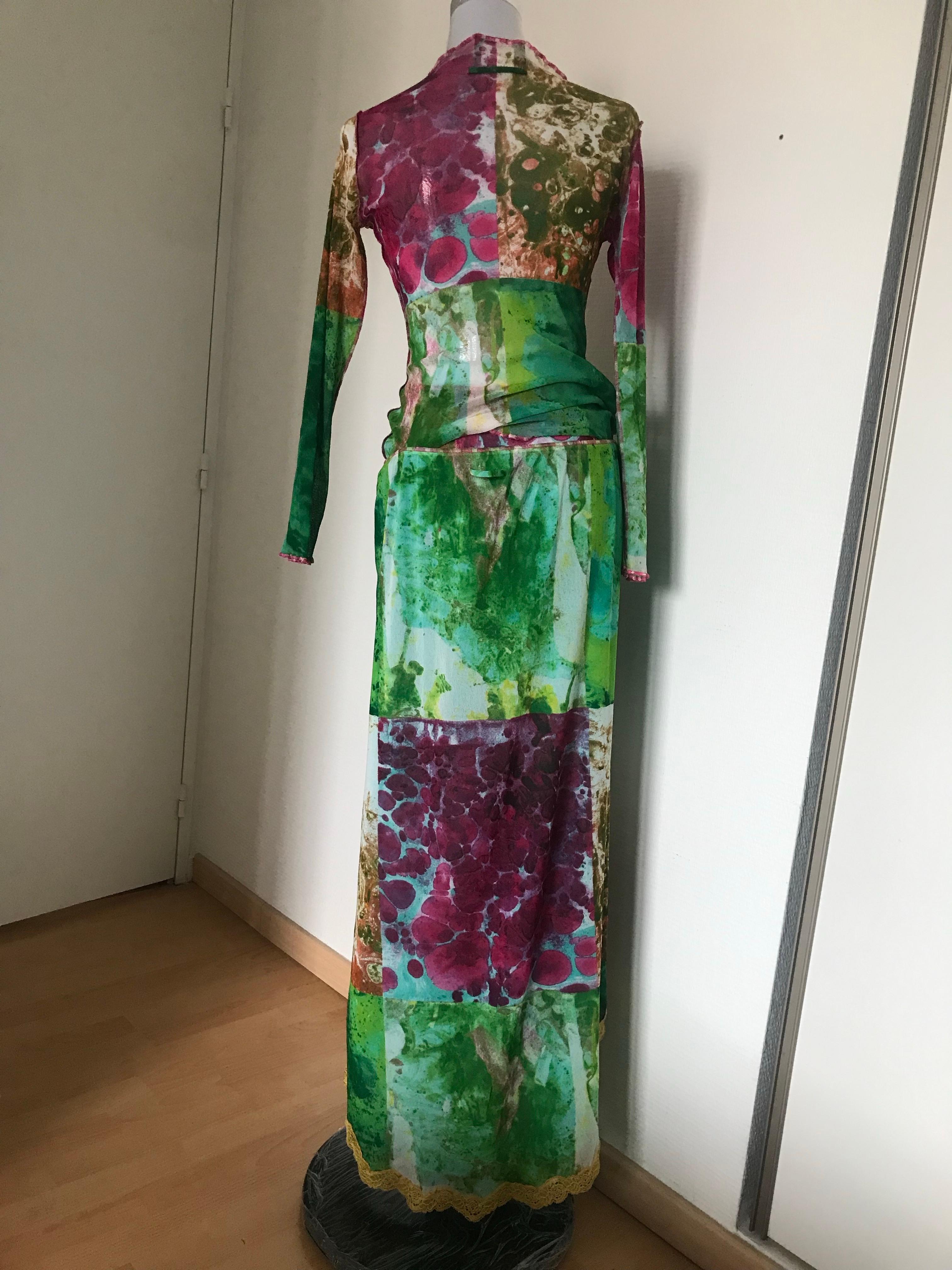 JEAN PAUL GAULTIER Pants, blouse and pareo set. in vendita 15