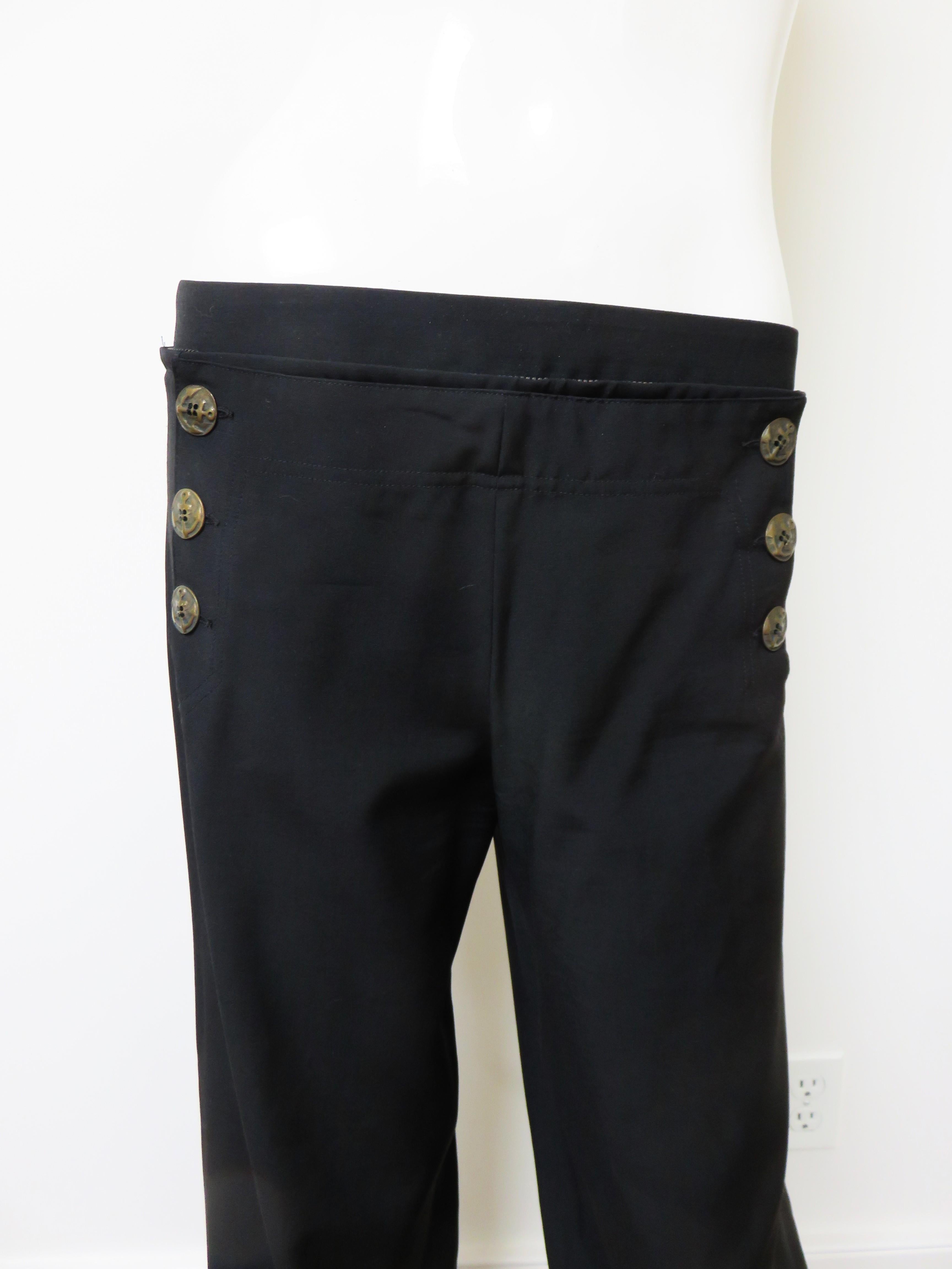 Women's Jean Paul Gaultier Pants Lace up Back and Zipper Leather Belt For Sale