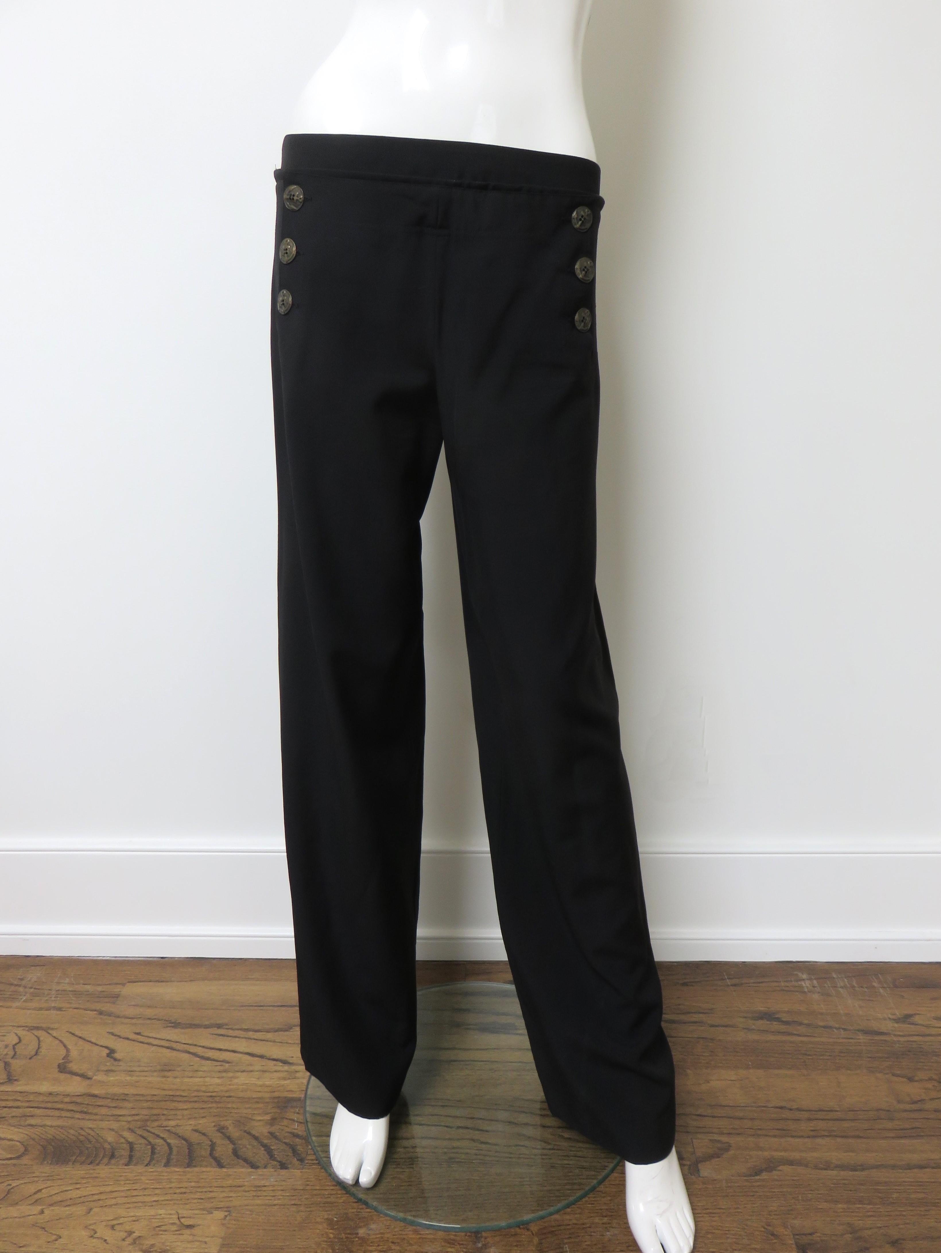 Jean Paul Gaultier Pants Lace up Back and Zipper Leather Belt For Sale 1