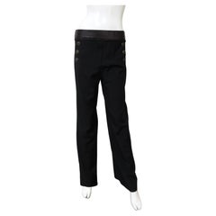 Jean Paul Gaultier Jeans Pantaloni allacciati sul retro e cintura in pelle con zip