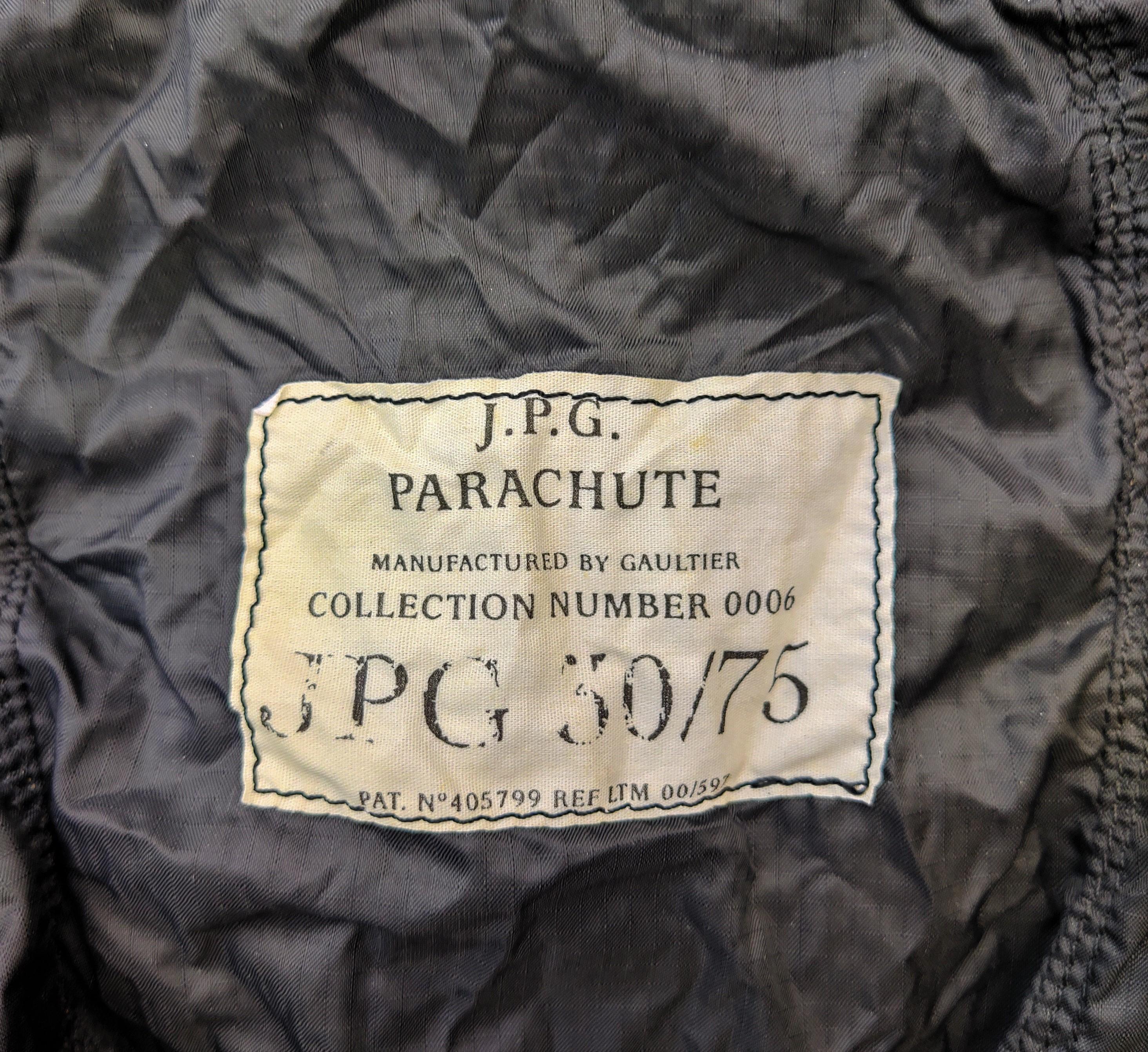 Black Jean Paul Gaultier Parachute JPG Foldable Transformable Vintage Straps Bag