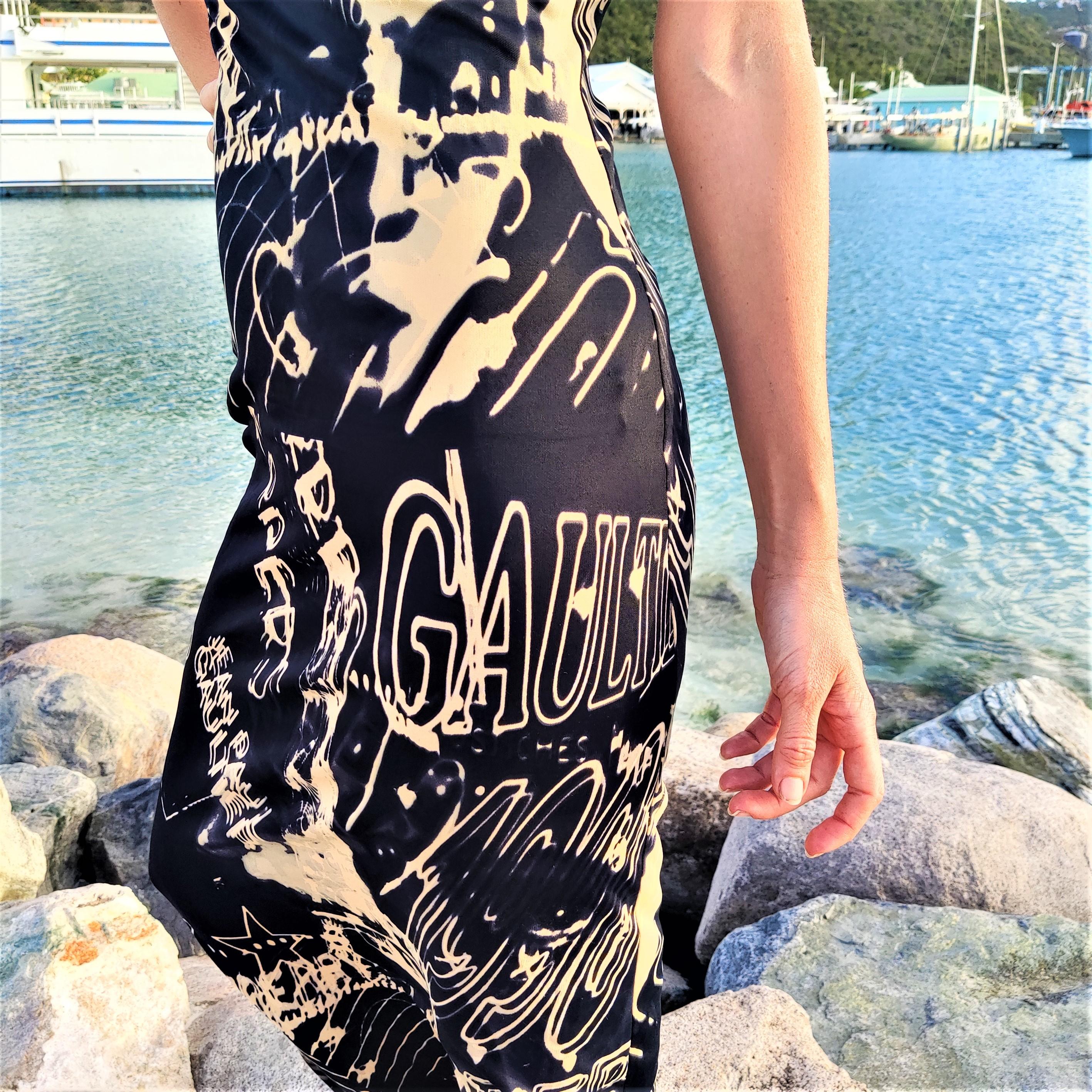 Gray Jean Paul Gaultier Parisian Nighlife Star Hollywood Film Movie Eiffel Dress For Sale