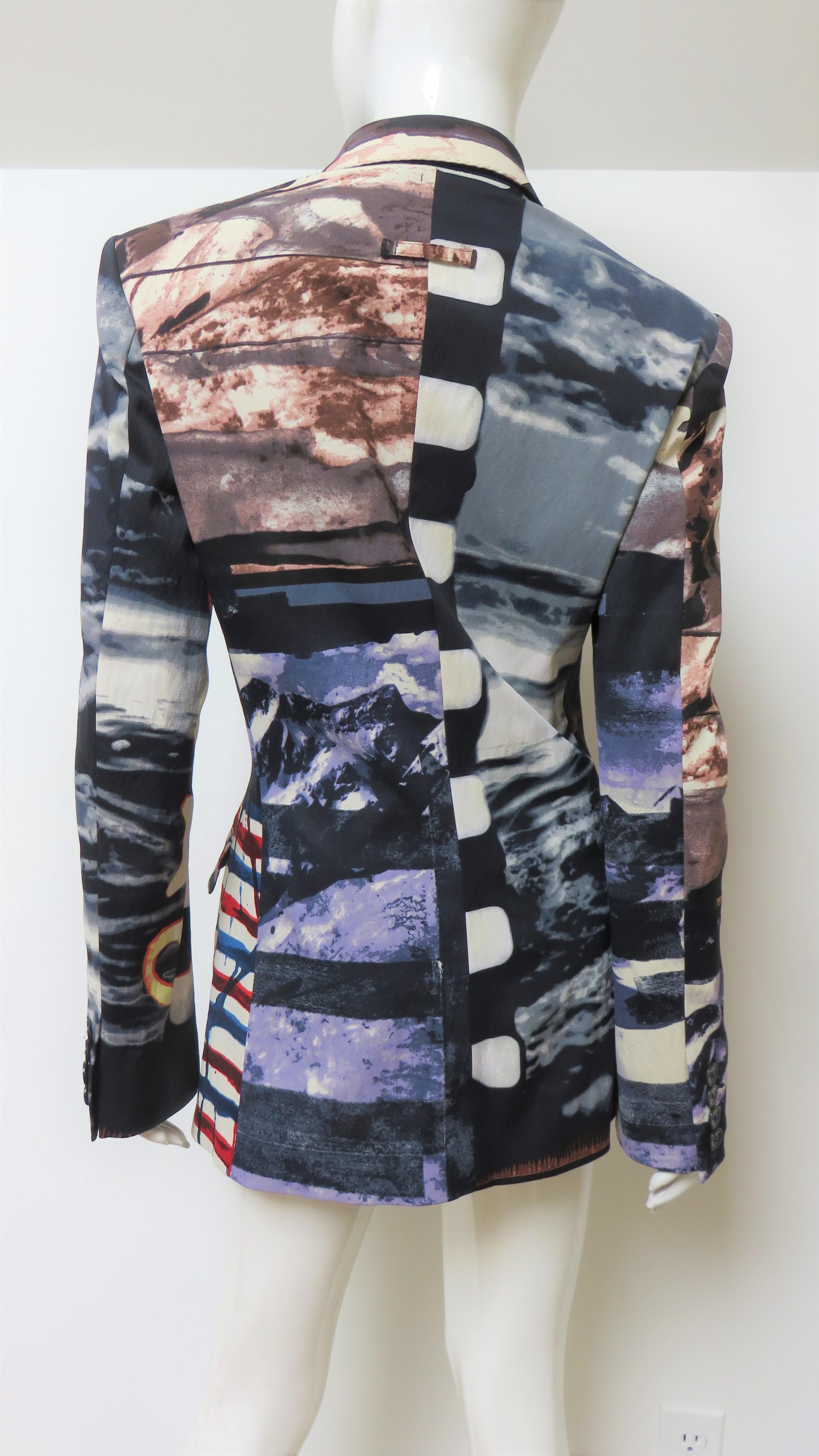 Jean Paul Gaultier Multi Pattern Color Block Jacket For Sale 4