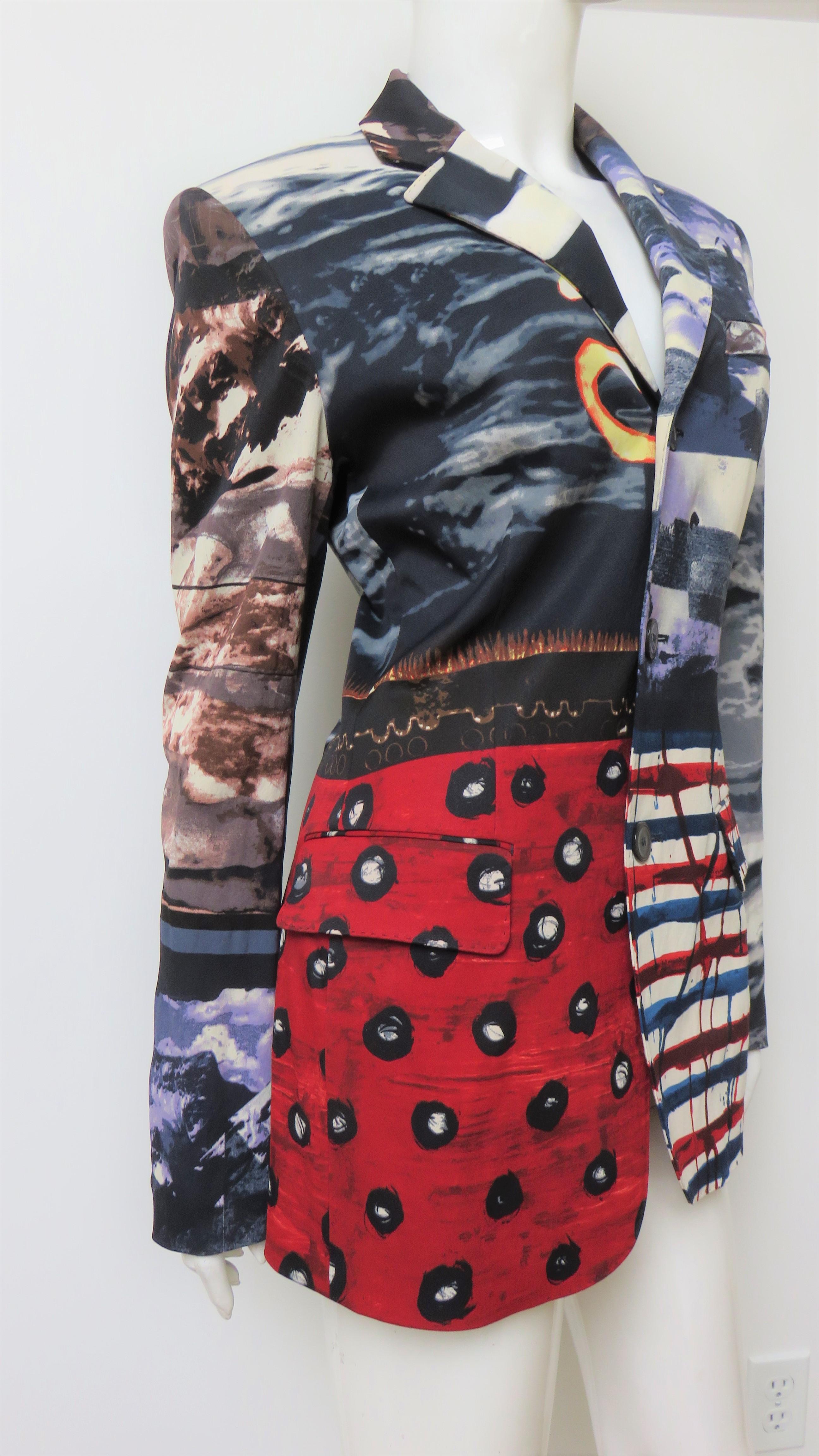 Jean Paul Gaultier Multi Pattern Color Block Jacket For Sale 2
