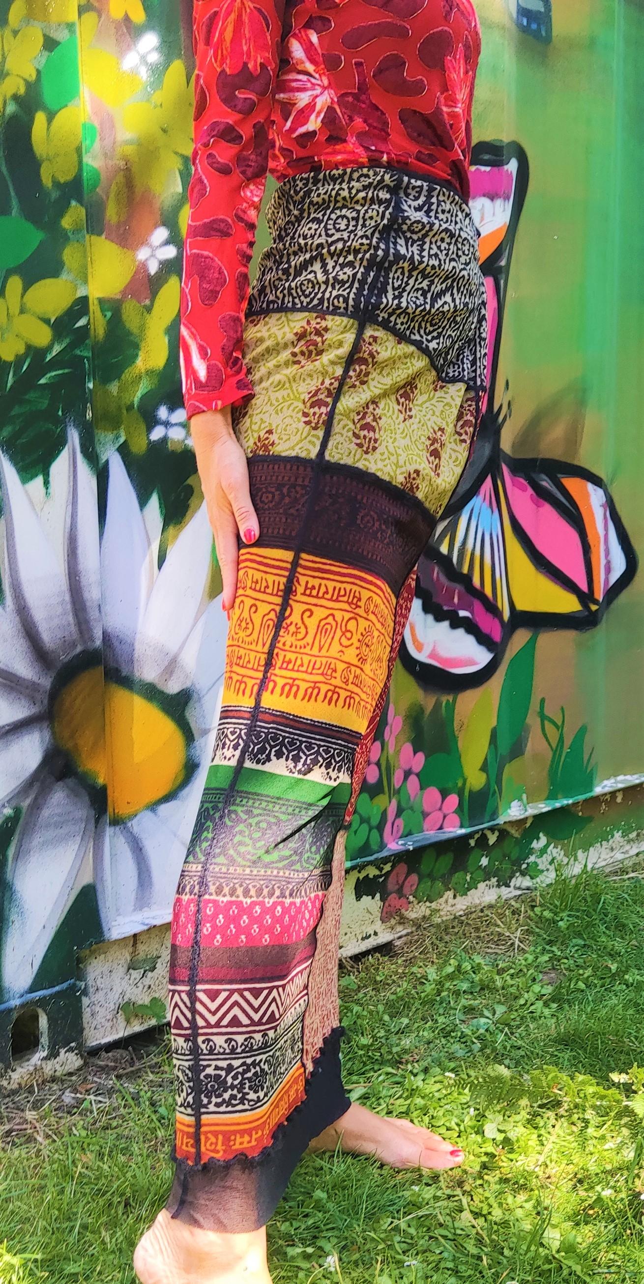 Jean Paul GAULTIER Patchwork Mandala Tibet Tibetan Japanese Mesh Maxi Skirt For Sale 7