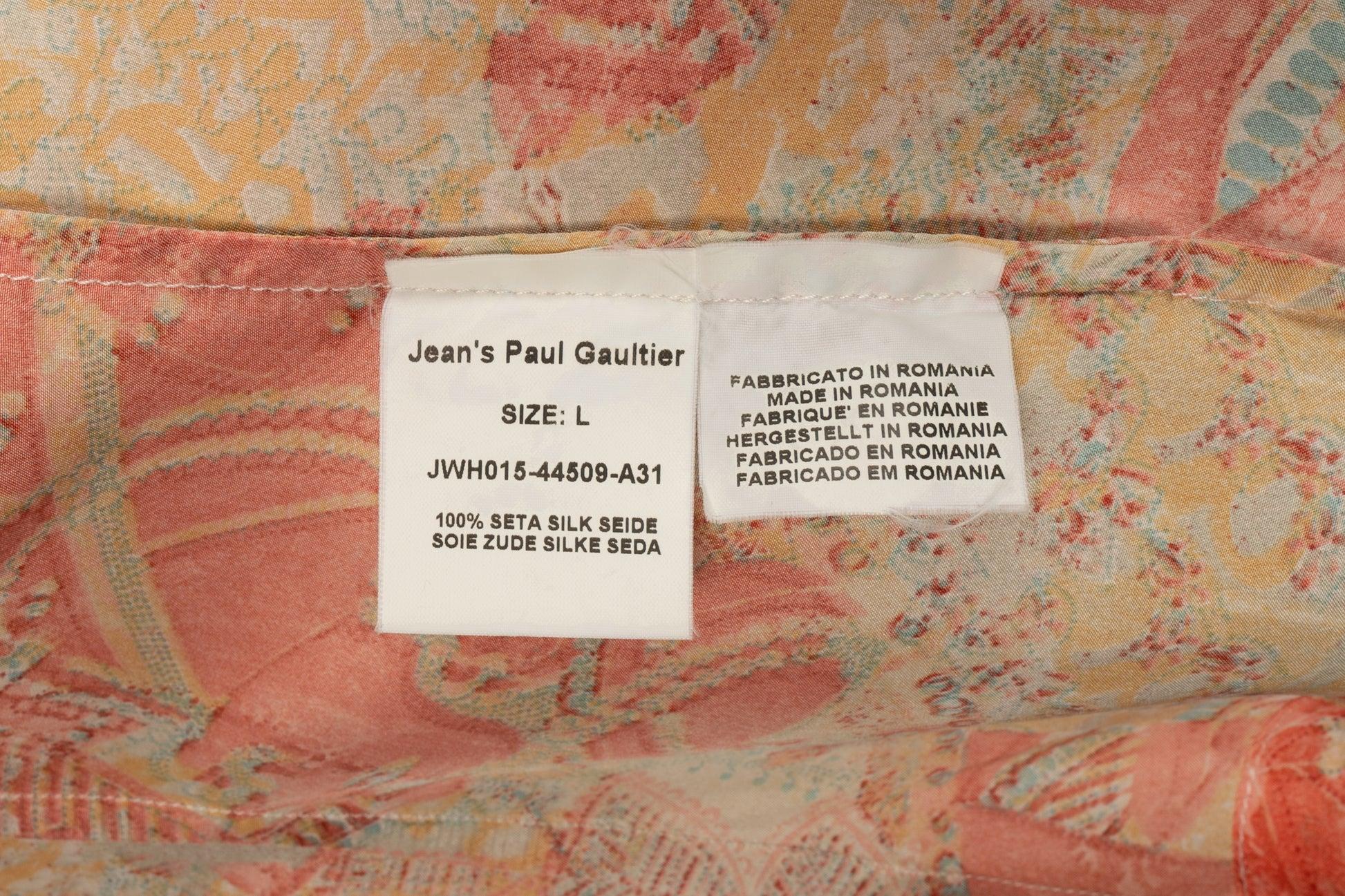 Jean Paul Gaultier Gemustertes Seidenhemd im Angebot 5