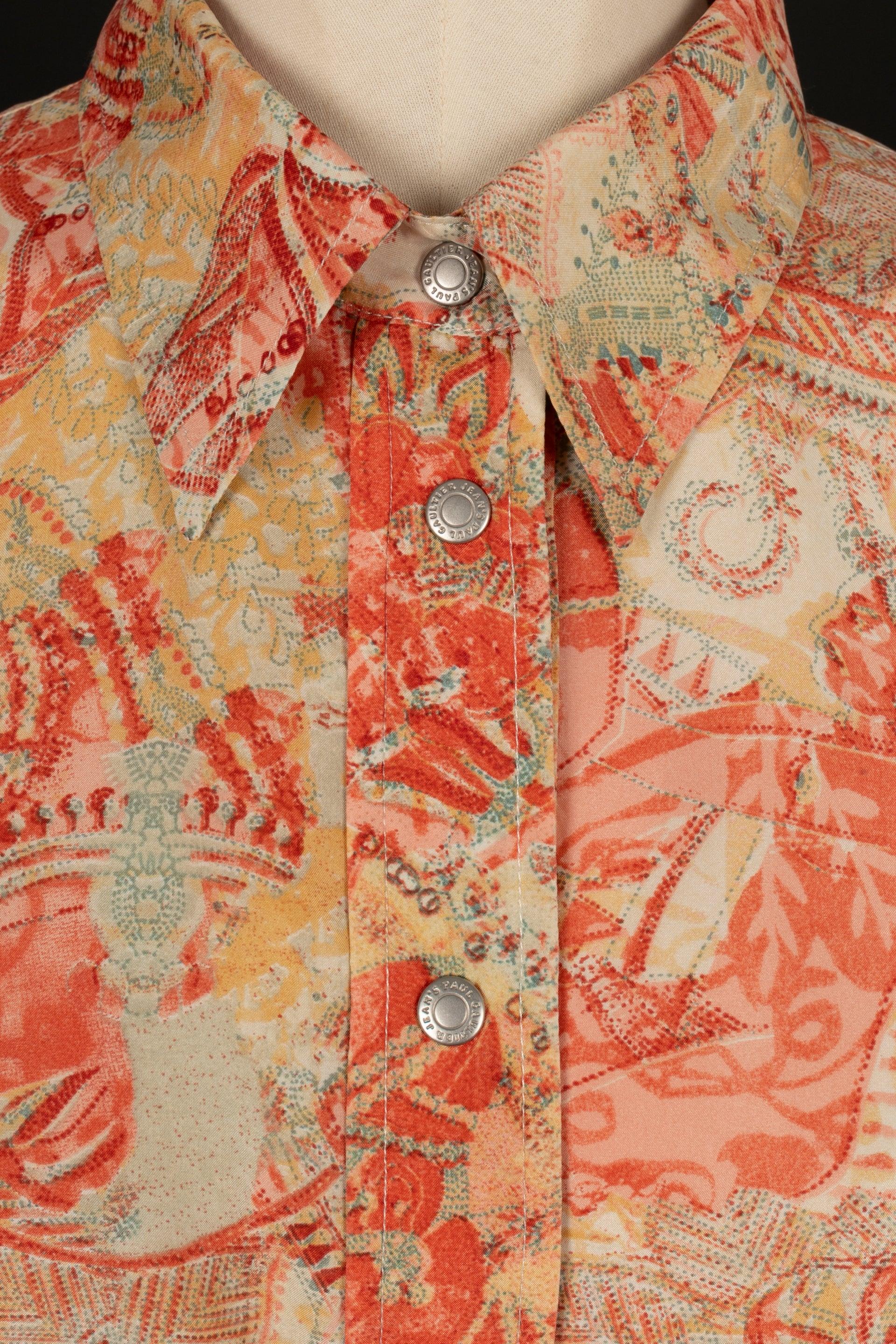 Jean Paul Gaultier Patterned Silk Shirt For Sale 1