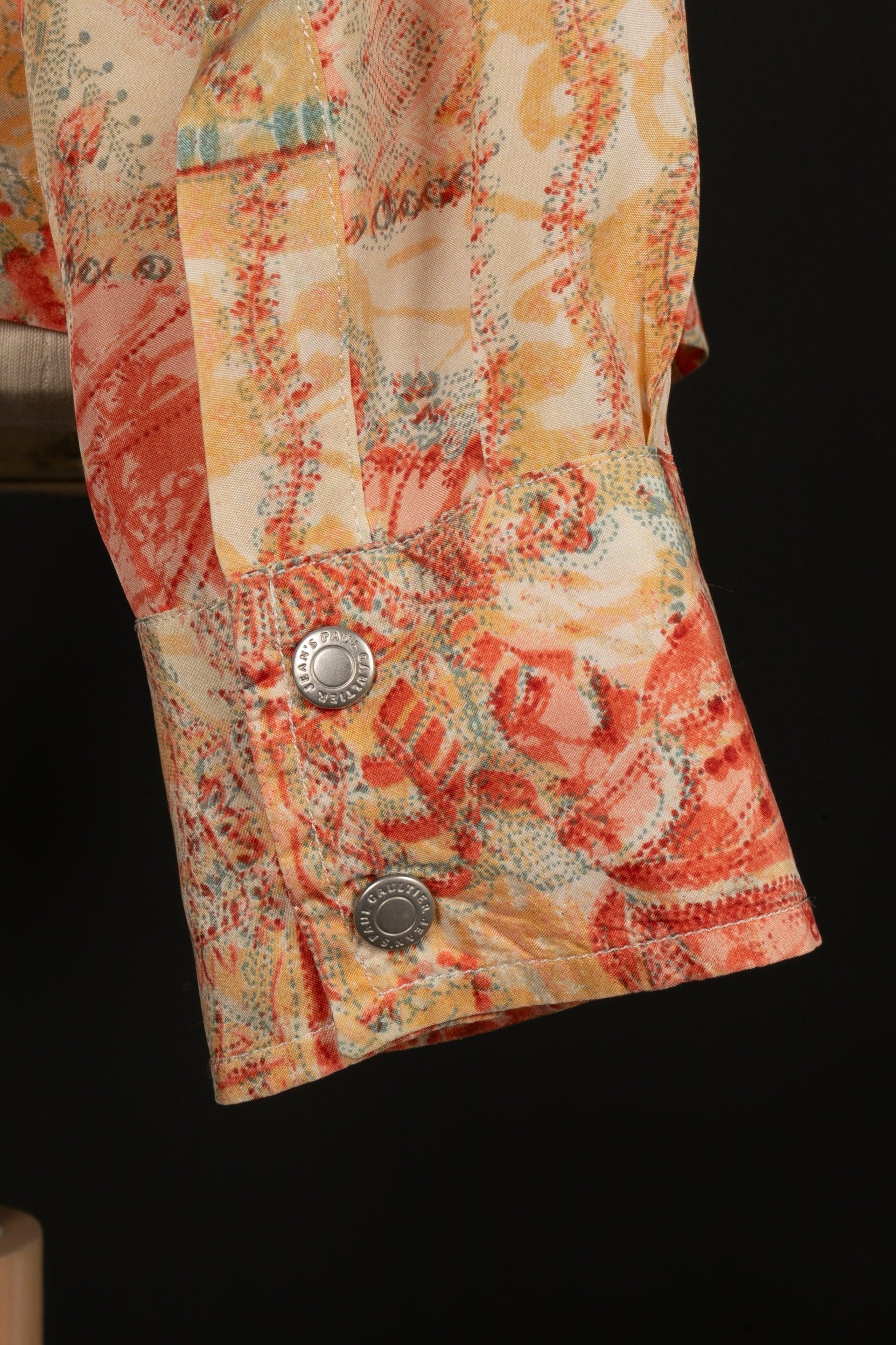 Jean Paul Gaultier Patterned Silk Shirt For Sale 2