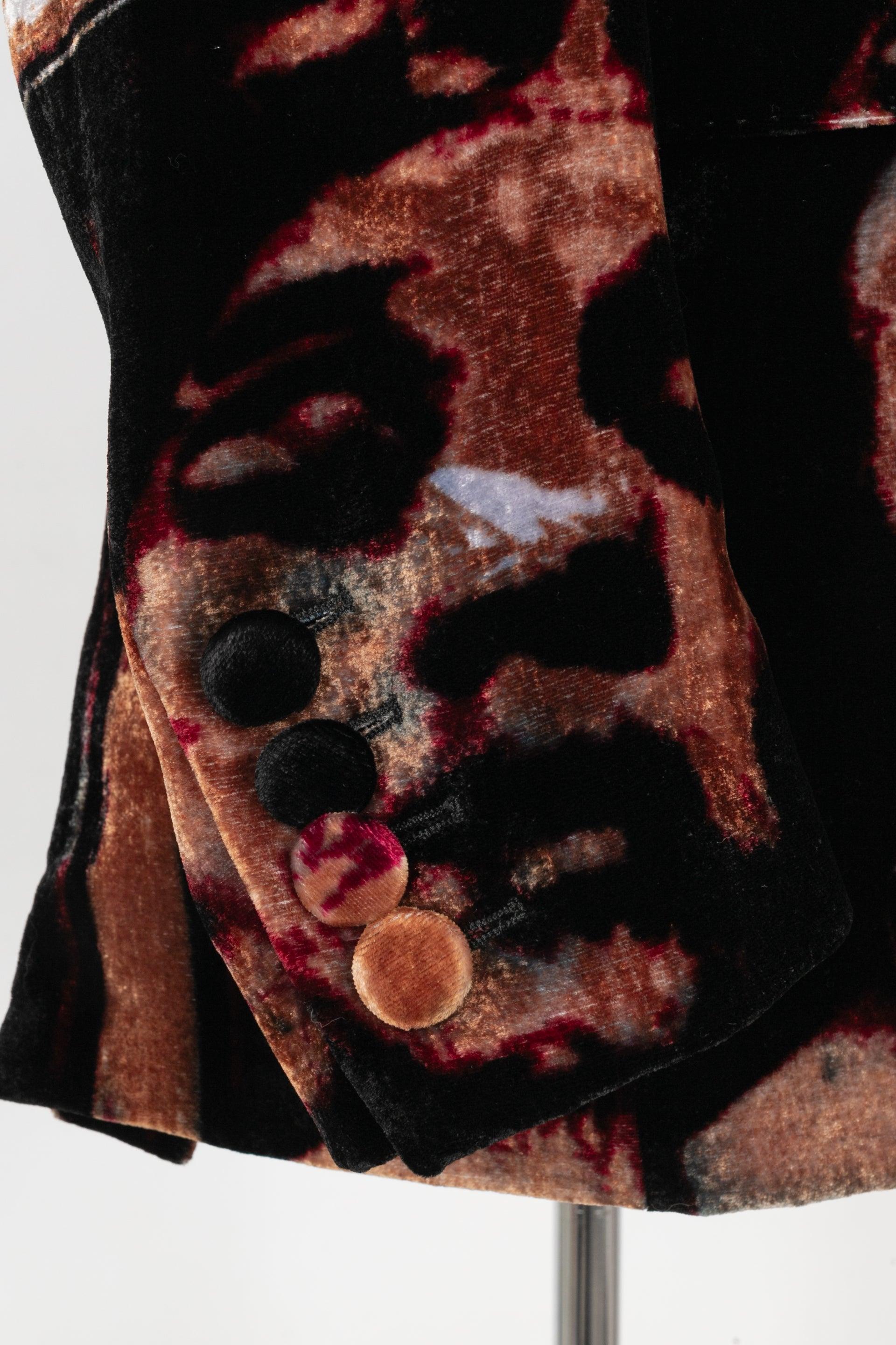 Jean Paul Gaultier Patterned Velvet Jacket For Sale 1