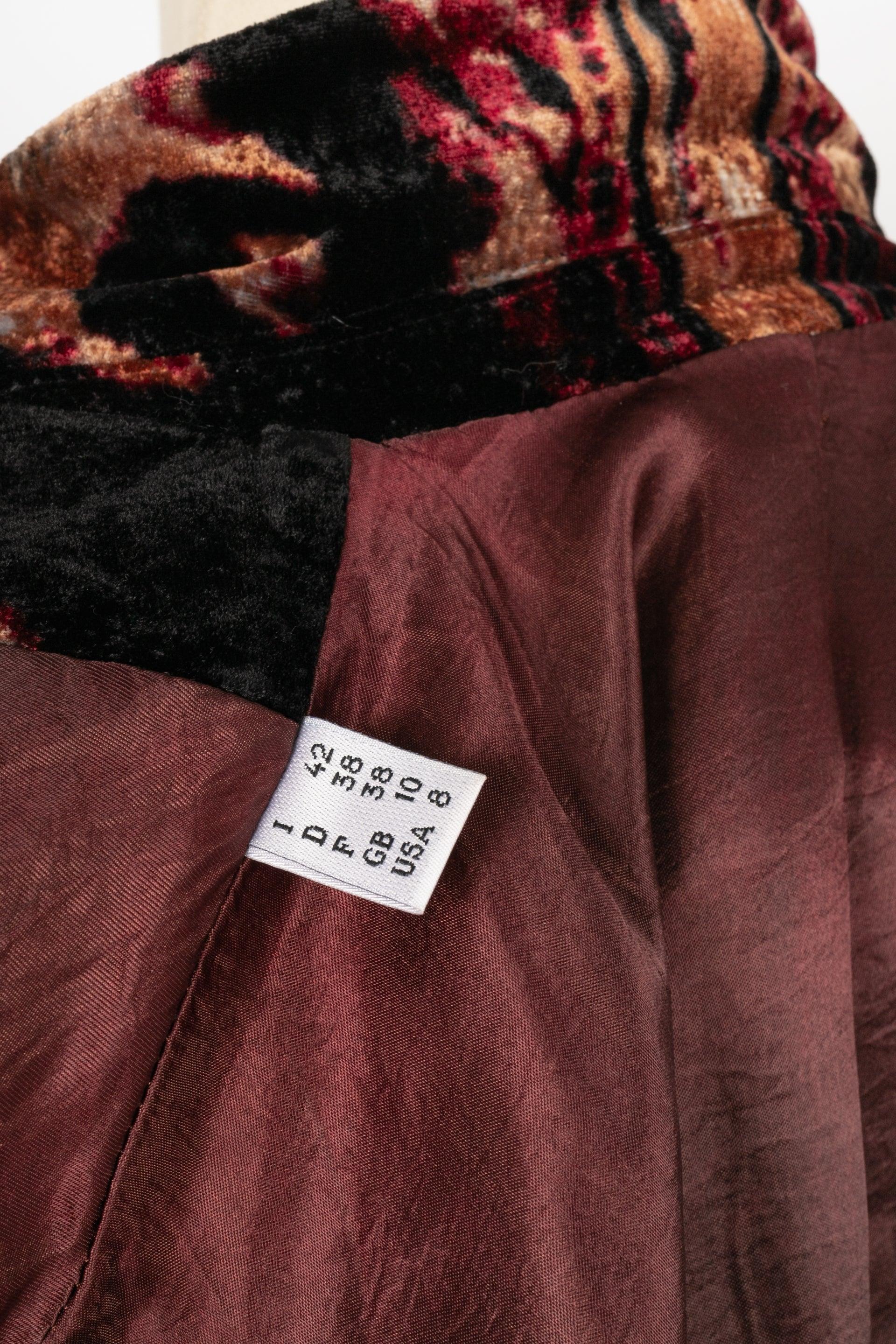 Jean Paul Gaultier Patterned Velvet Jacket For Sale 2