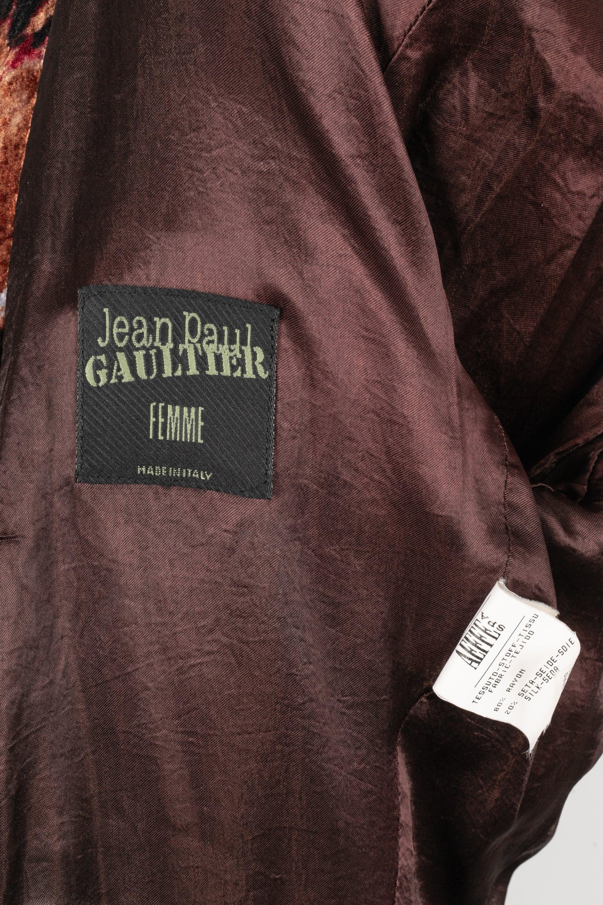 Jean Paul Gaultier Patterned Velvet Jacket For Sale 3