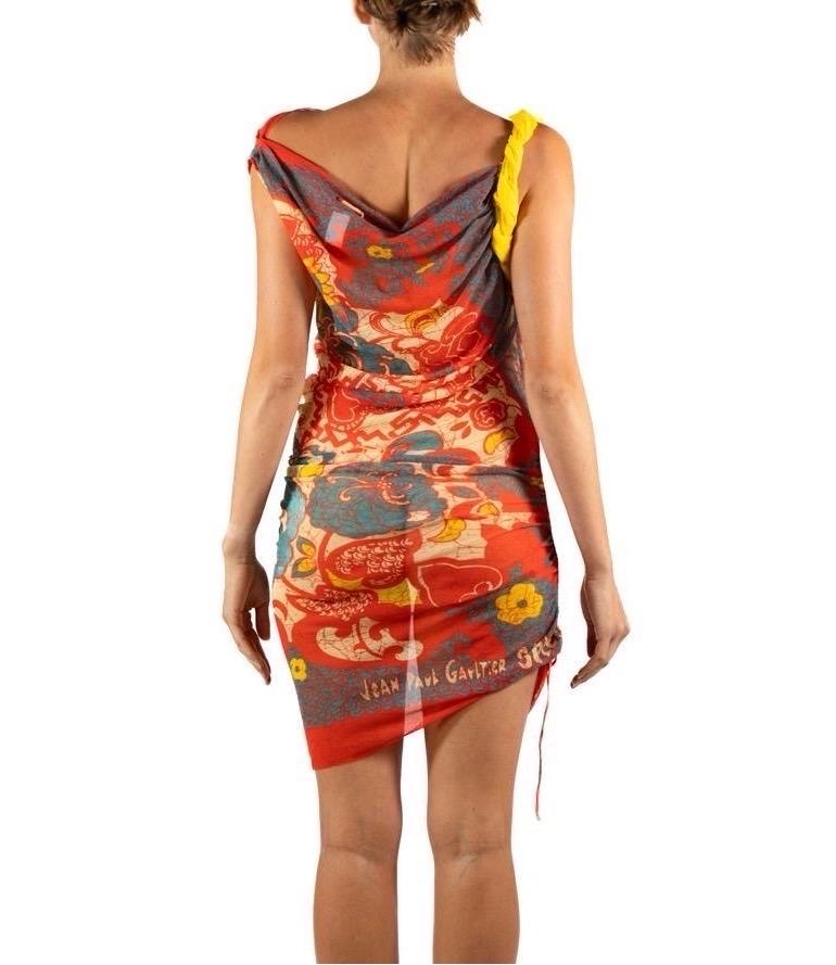 Jean Paul Gaultier Persimmon & Nude Mesh Dress 2