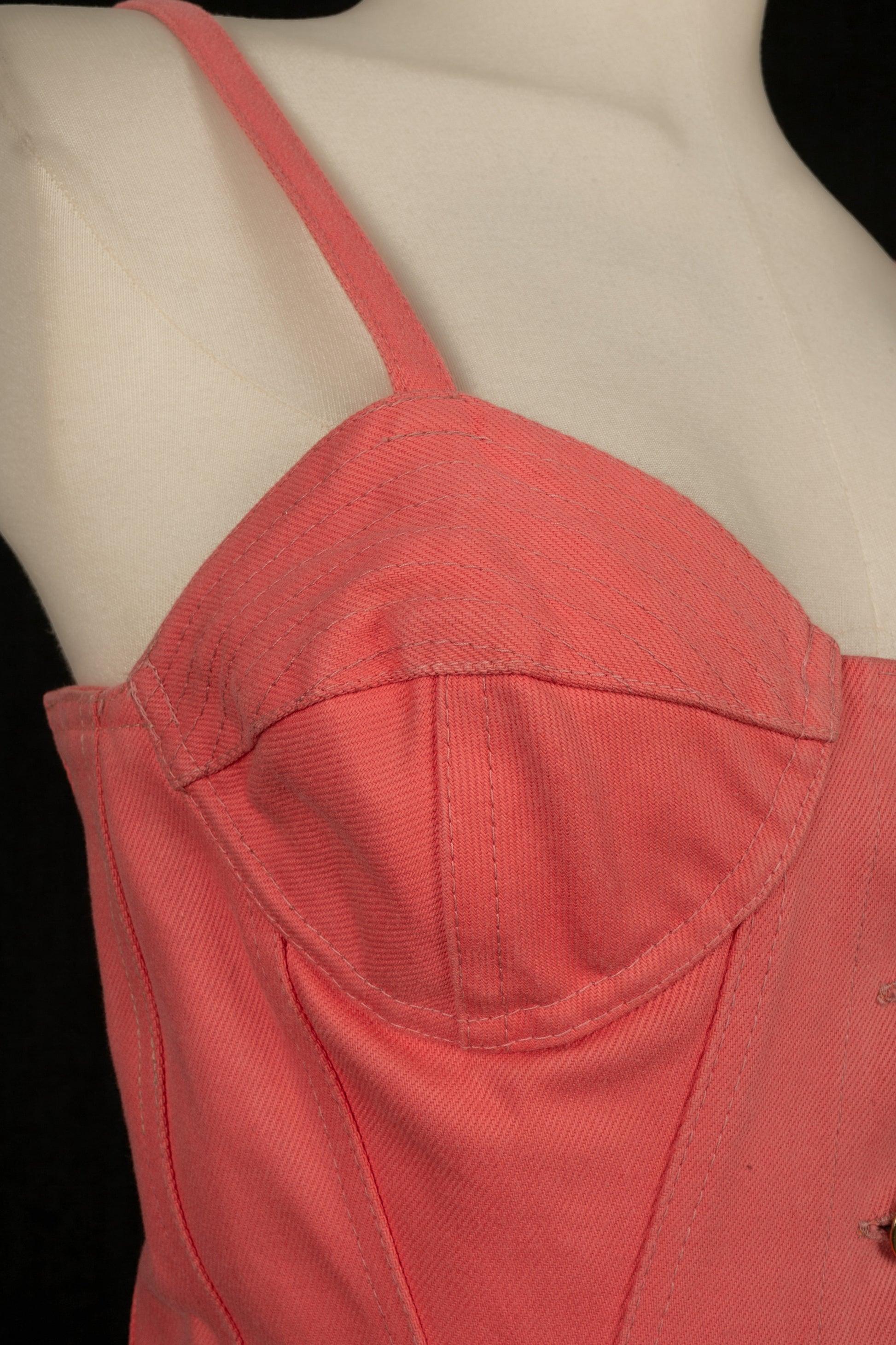 Jean-Paul Gaultier Pink Cotton Dress For Sale 1