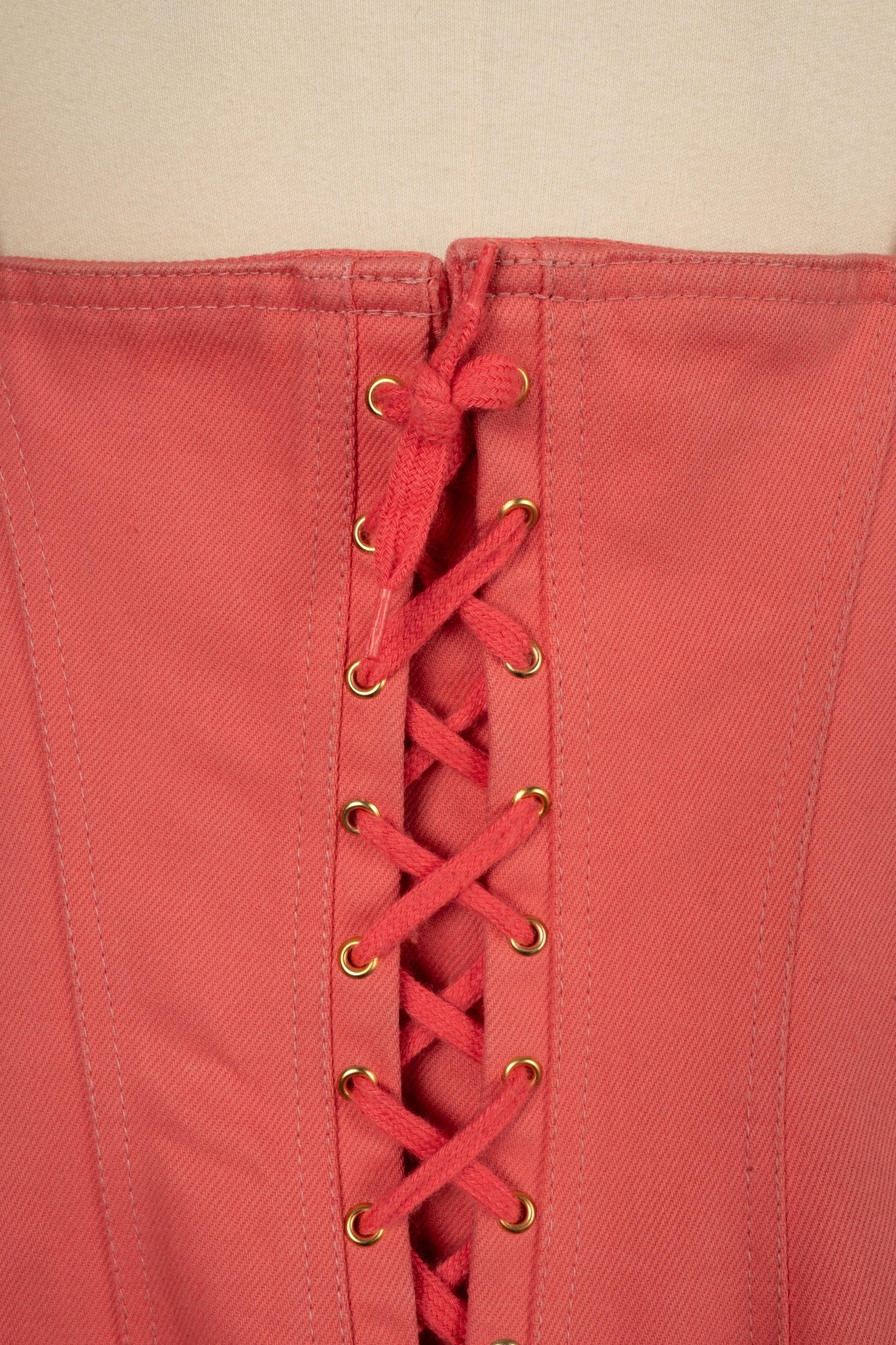 Jean-Paul Gaultier Pink Cotton Dress For Sale 3