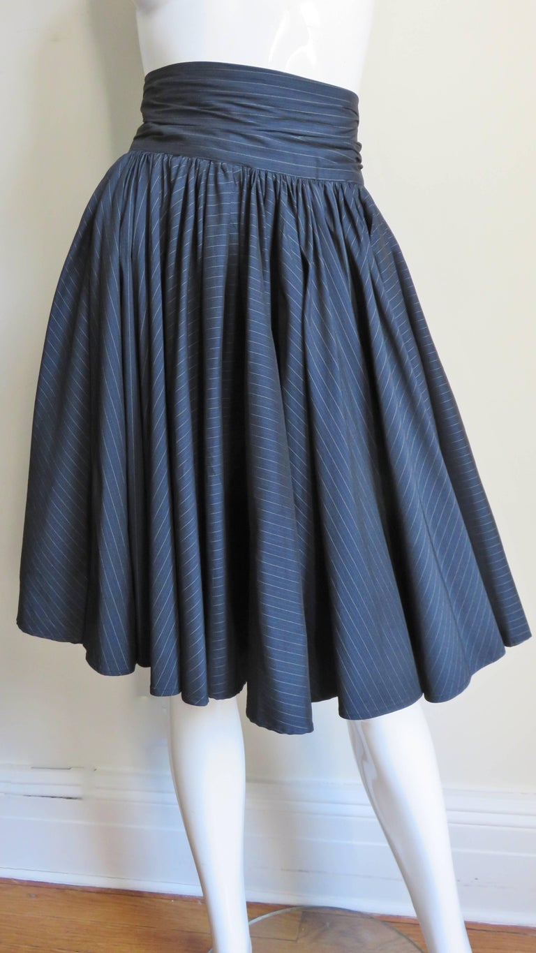 Jean Paul Gaultier Pinstripe Full Skirt at 1stDibs