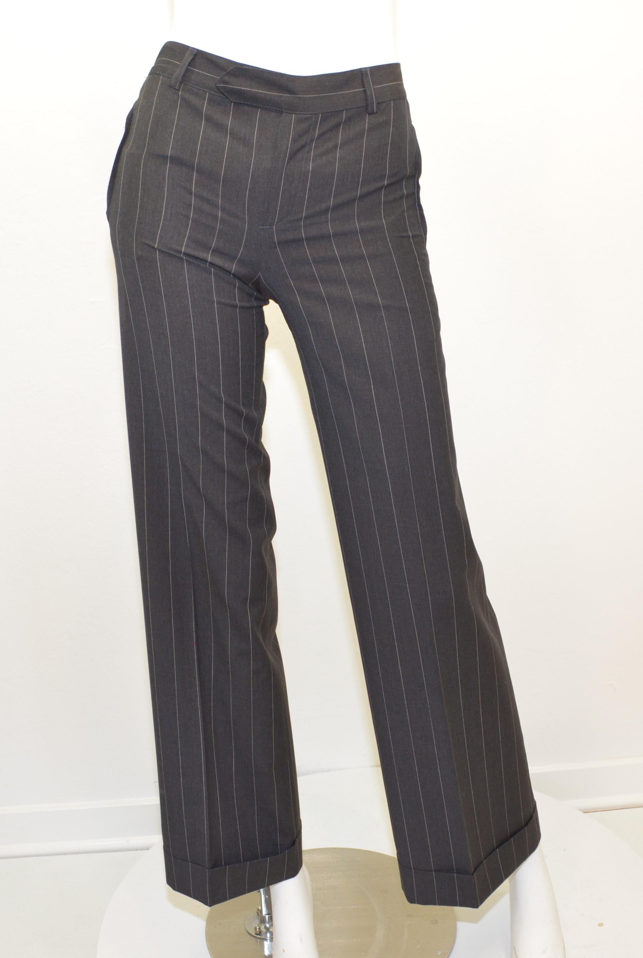 Women's Jean Paul Gaultier Pinstripe Jacket and Pants Suit Set