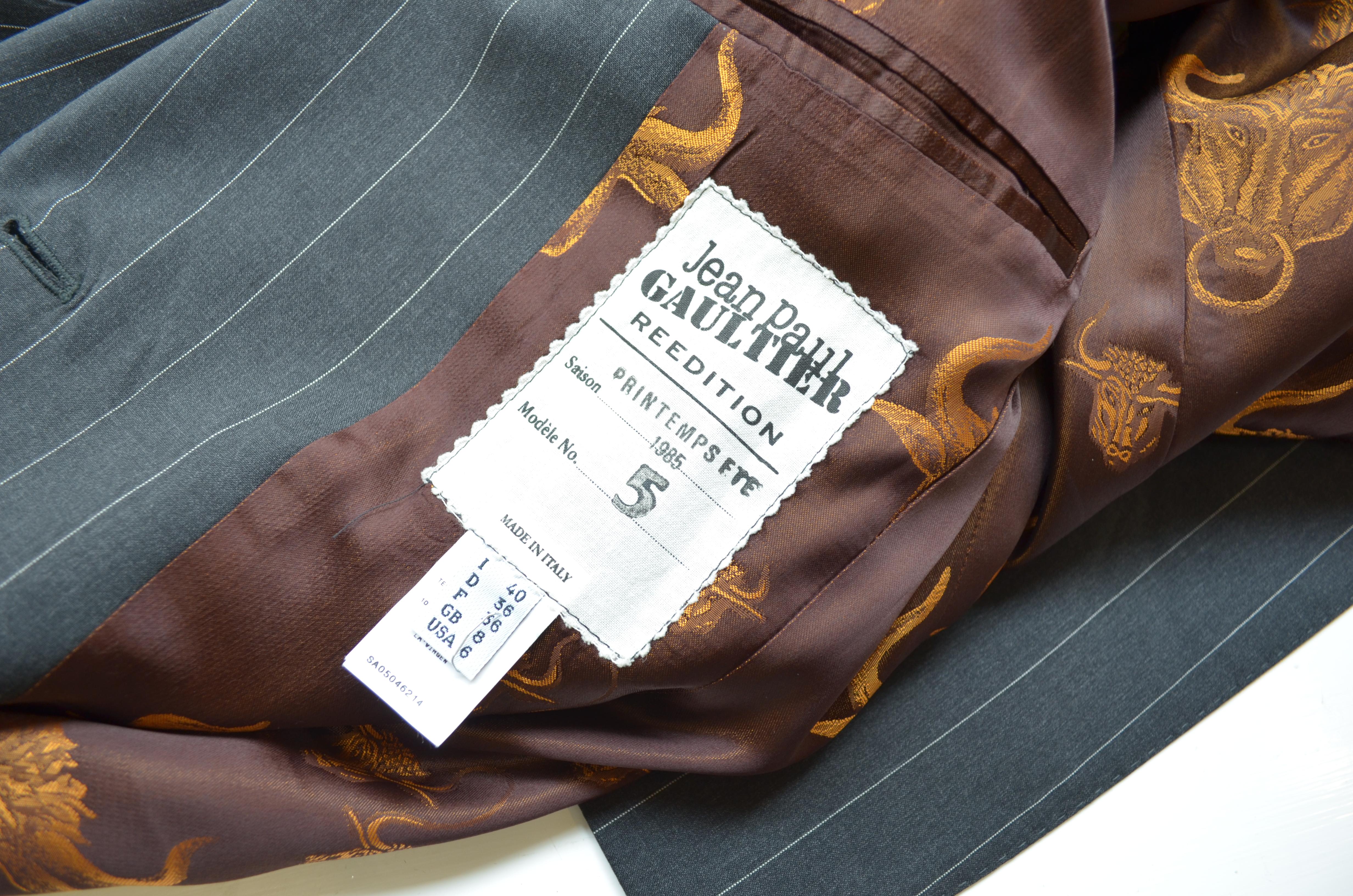 Jean Paul Gaultier Pinstripe Jacket and Pants Suit Set 1