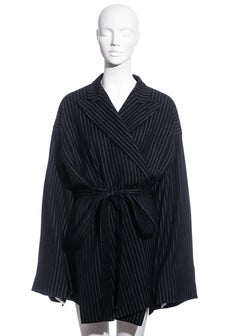 Veste portefeuille en laine à rayures Jean Paul Gaultier, A/H 1994