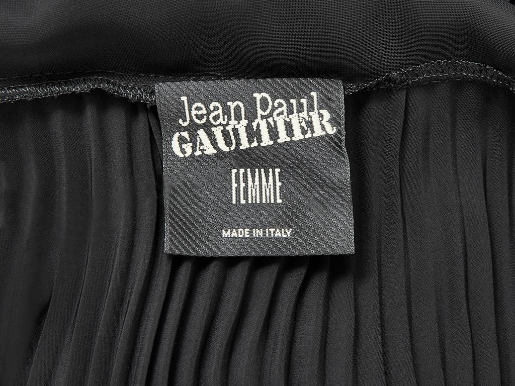 Jean-Paul Gaultier Pleated Silk and Satin Maxi Dress In Good Condition In New York, NY