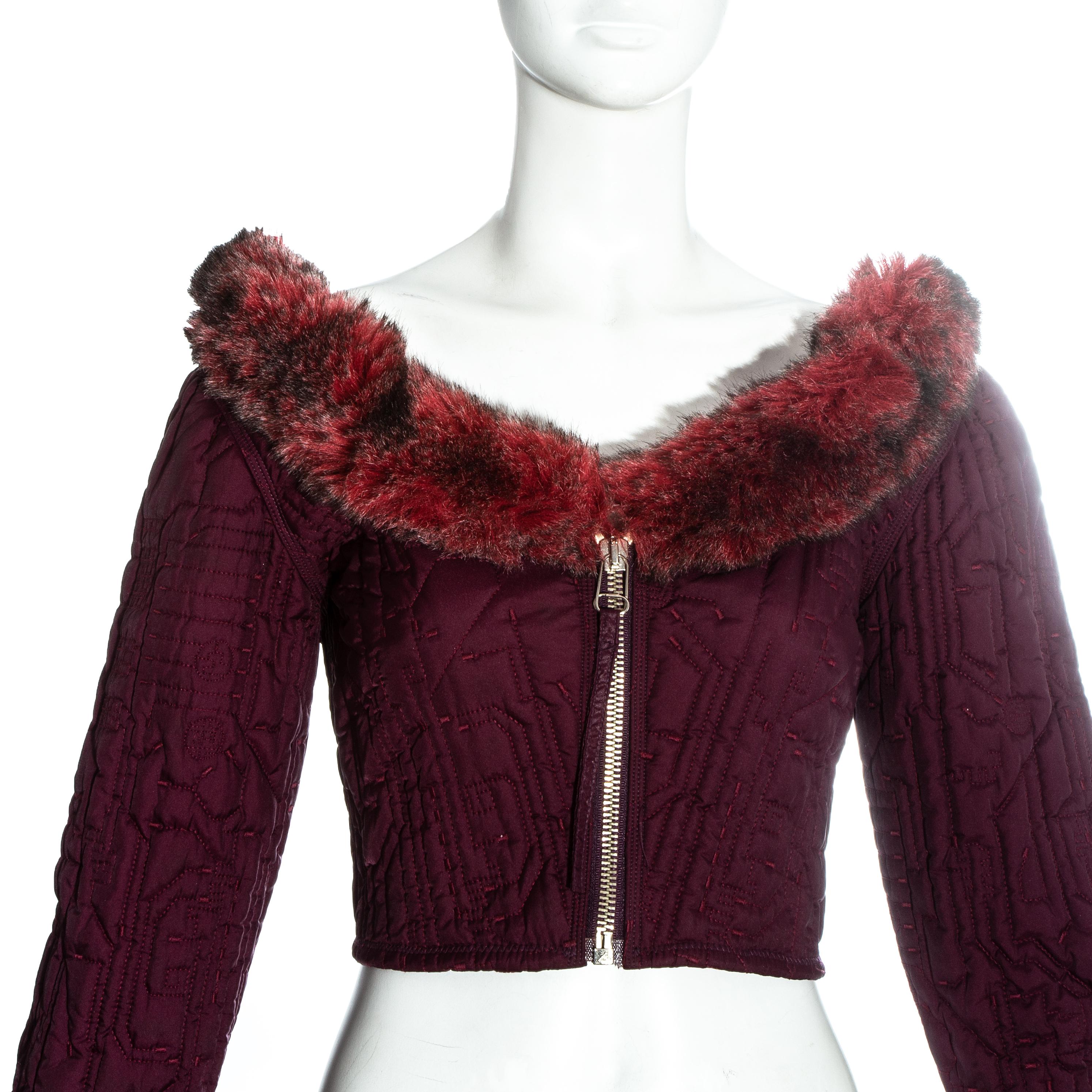 corset with fur