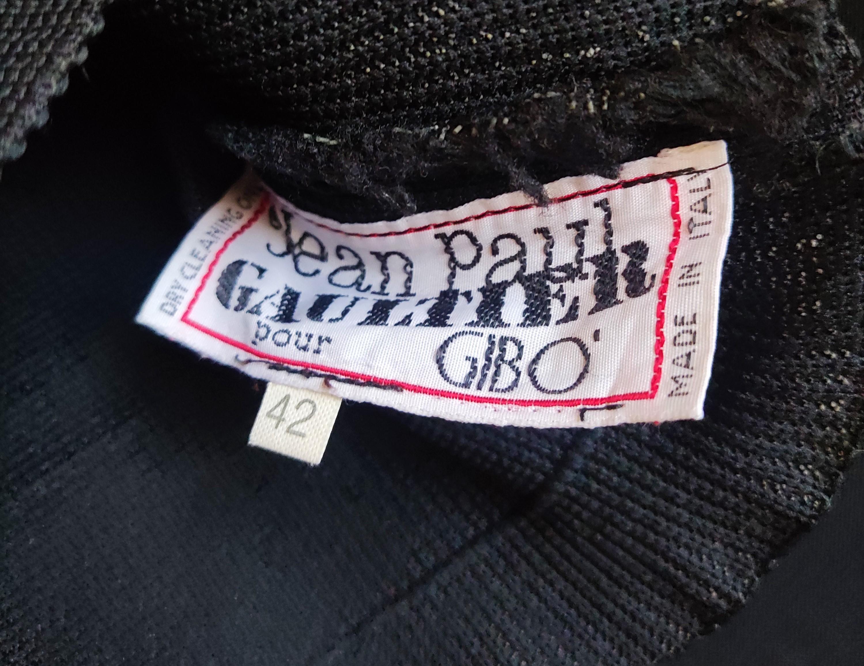 Jean Paul Gaultier pour Gibo Onion Bodycon 1989 80s Equator High Waist Skirt For Sale 5