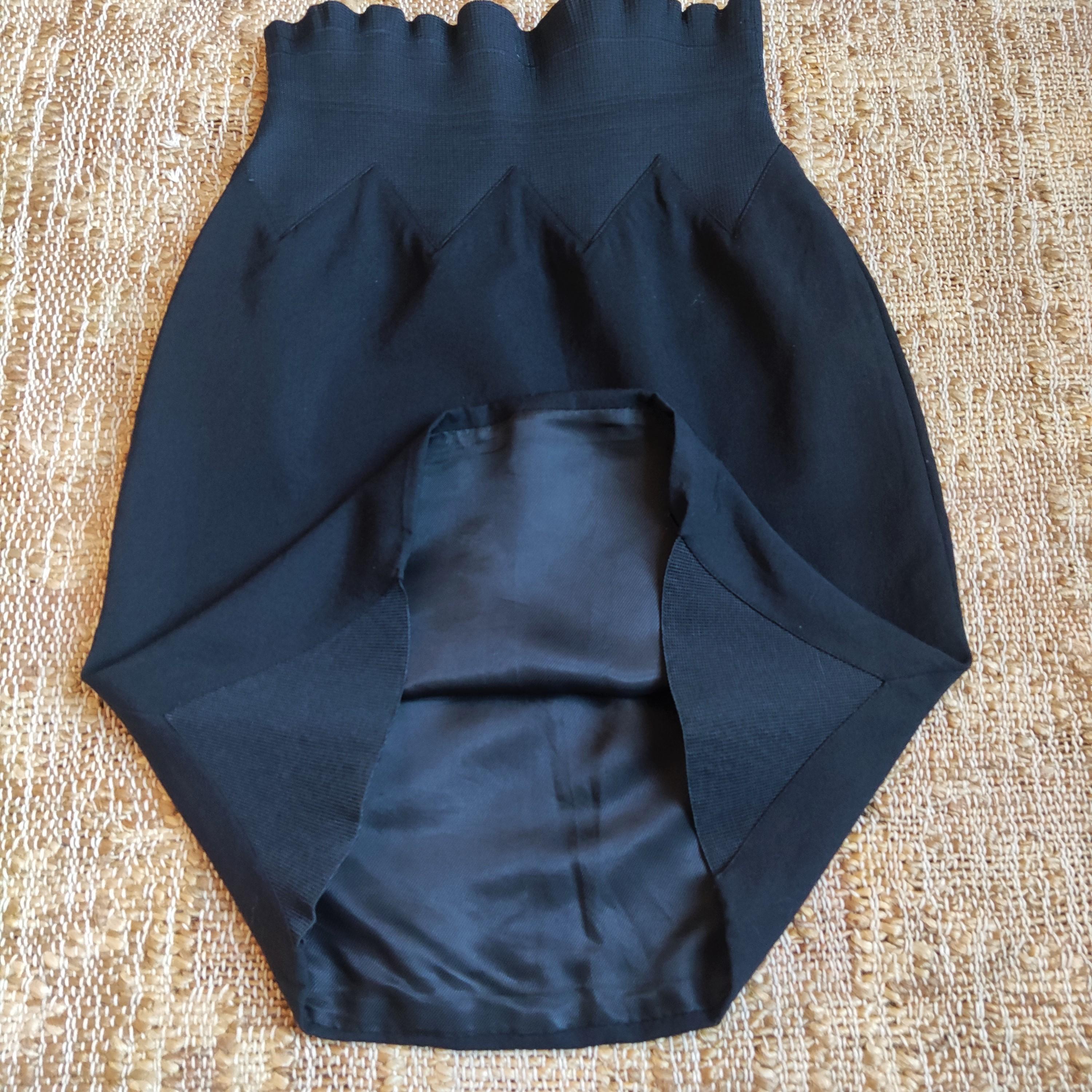 Jean Paul Gaultier pour Gibo Onion Bodycon 1989 80s Equator High Waist Skirt For Sale 3
