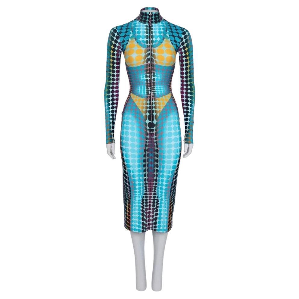 Jean Paul Gaultier Bedrucktes Bodycon-Kleid - Größe XS