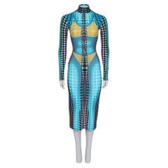 Jean Paul Gaultier Bedrucktes Bodycon-Kleid - Größe XS