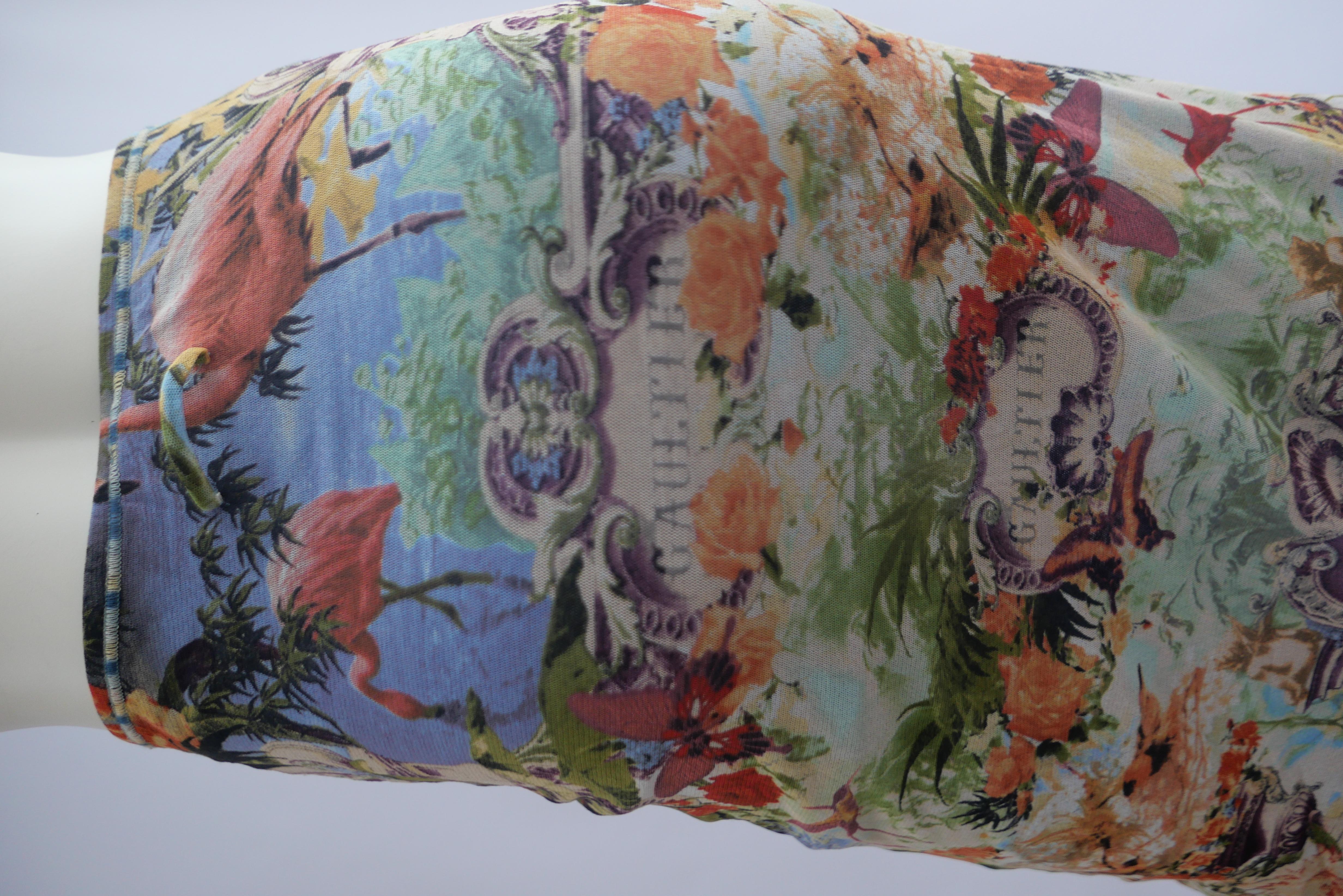 Jean Paul Gaultier Printed Long Skirt 1990s 2