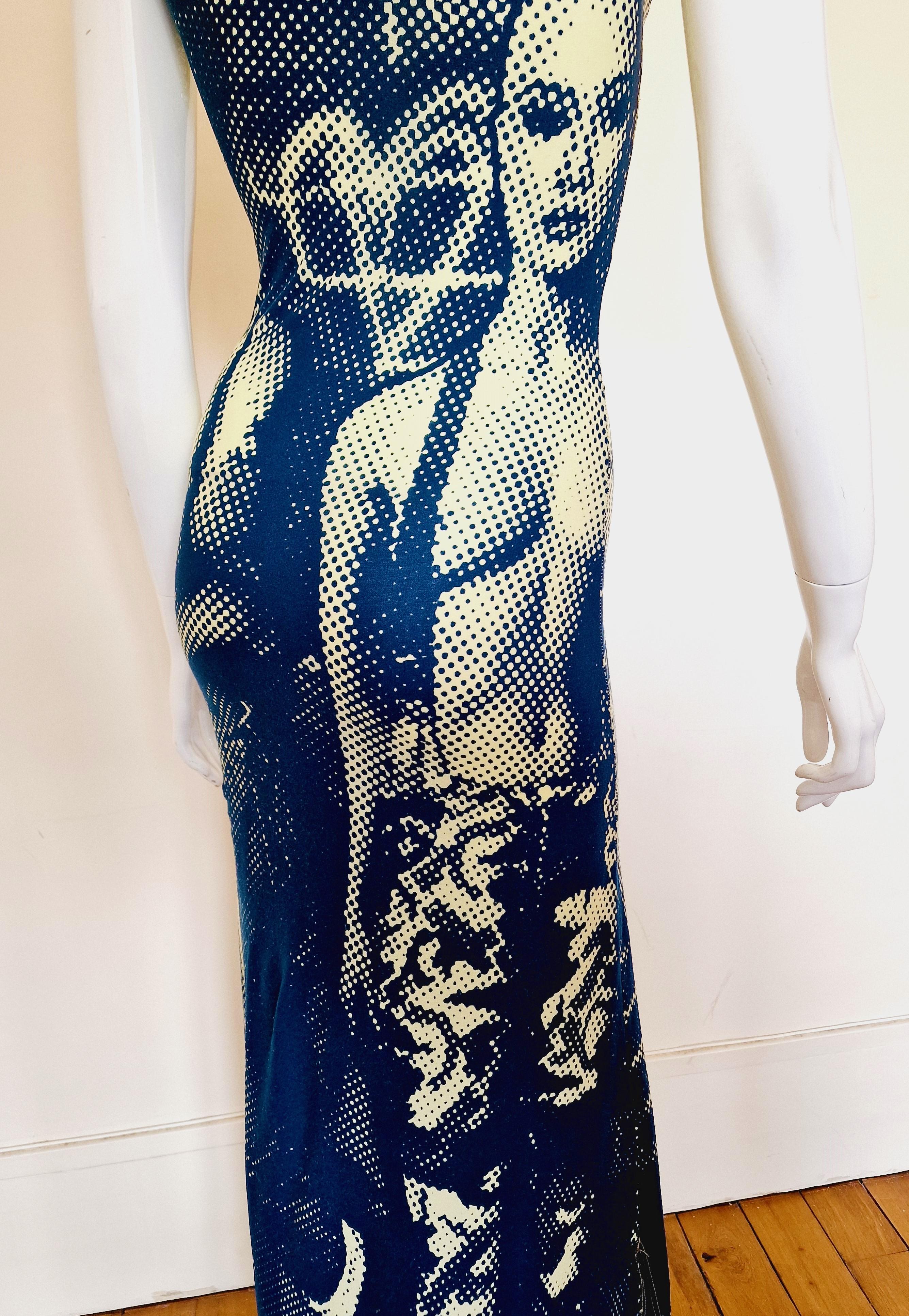 Jean Paul Gaultier Punk Fight Against Racism 1997 AW Print Tattoo Top Maxi Dress For Sale 10
