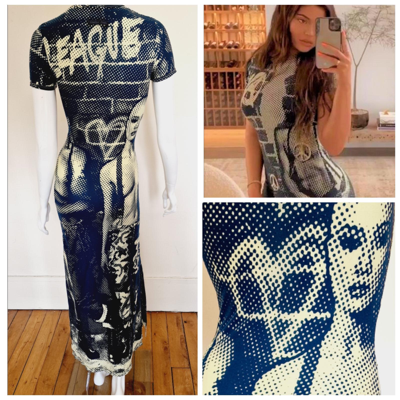Iconic Jean Paul Gaultier Jean's “Fight Racism” dress from the 1997 Autumn Winter Collection!

In this collection, the french designer launched a graphic prints series in a newspaper effect that advocate the fight against racism. At close sight, you
