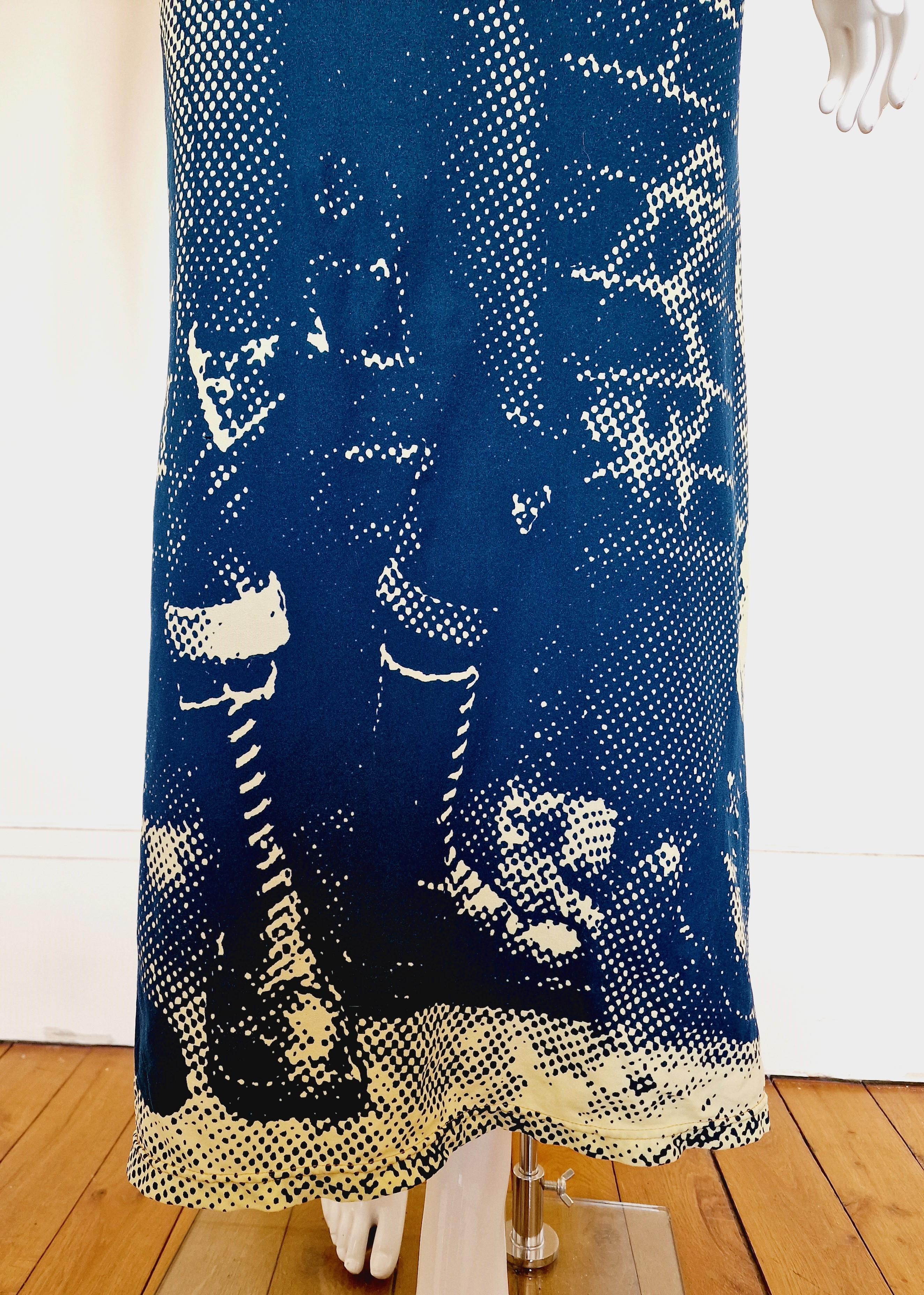 Jean Paul Gaultier Punk Fight Against Racism 1997 AW Print Tattoo Top Maxi Dress For Sale 1