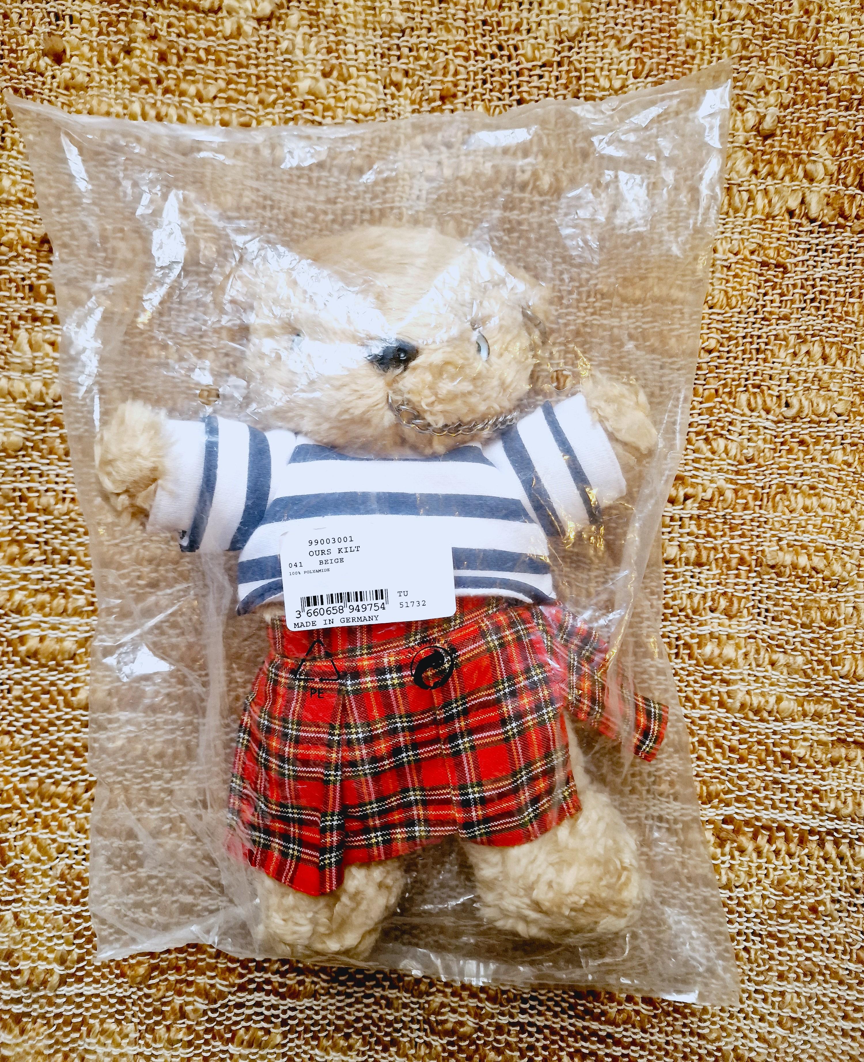 Jean Paul Gaultier Punk Rock New Soft Stuffed Toy Plush Sailor Marine Teddy Bear In New Condition For Sale In PARIS, FR