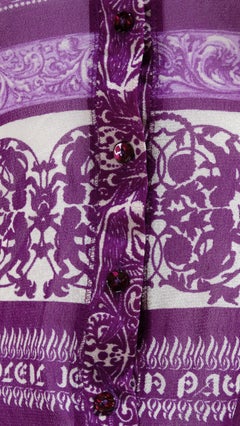 Jean Paul Gaultier Purple Mesh Top