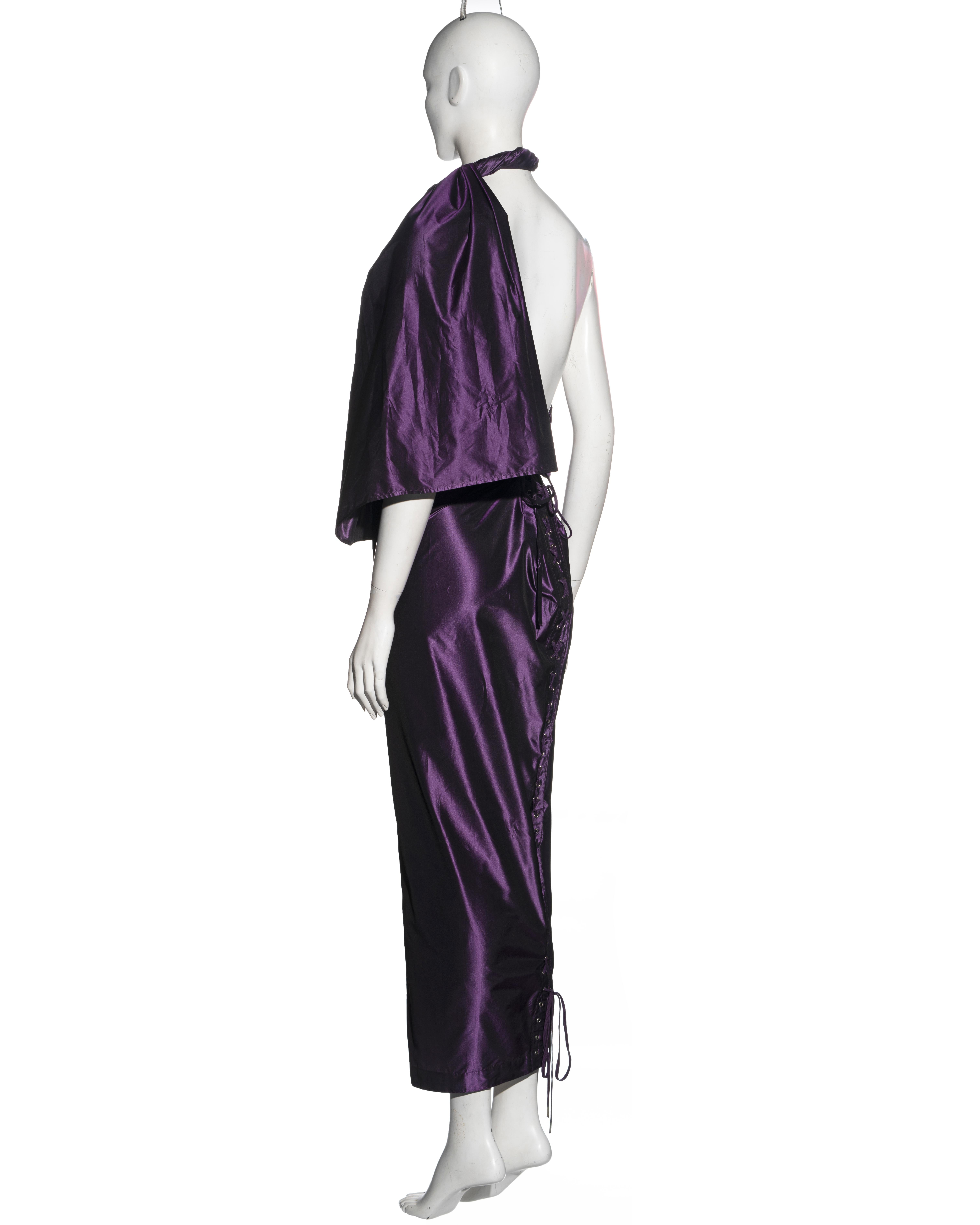 Jean Paul Gaultier purple taffeta convertible evening dress, ss 1992 For Sale 3