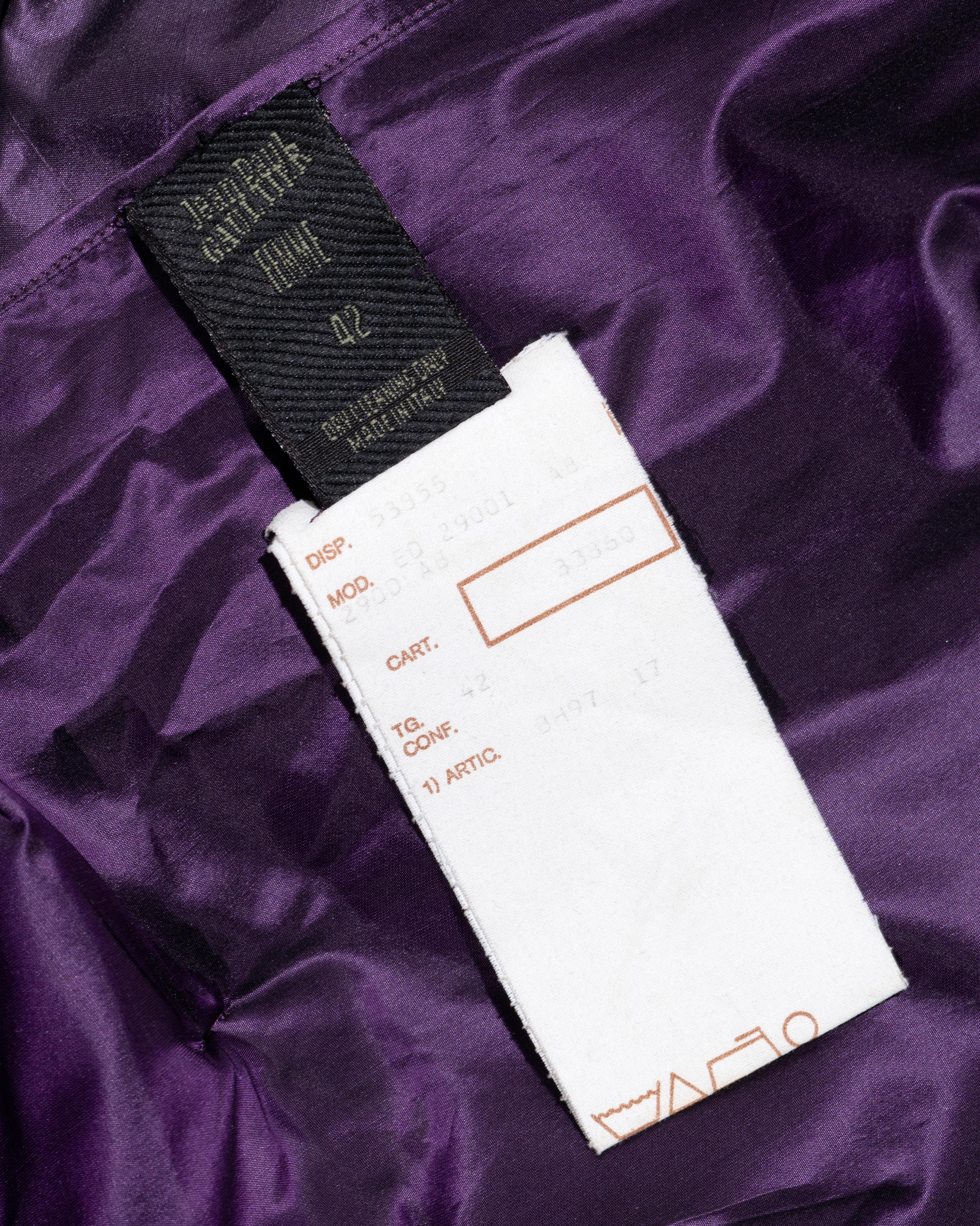 Jean Paul Gaultier purple taffeta convertible evening dress, ss 1992 For Sale 7