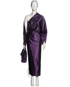 Jean Paul Gaultier purple taffeta convertible evening dress, ss 1992