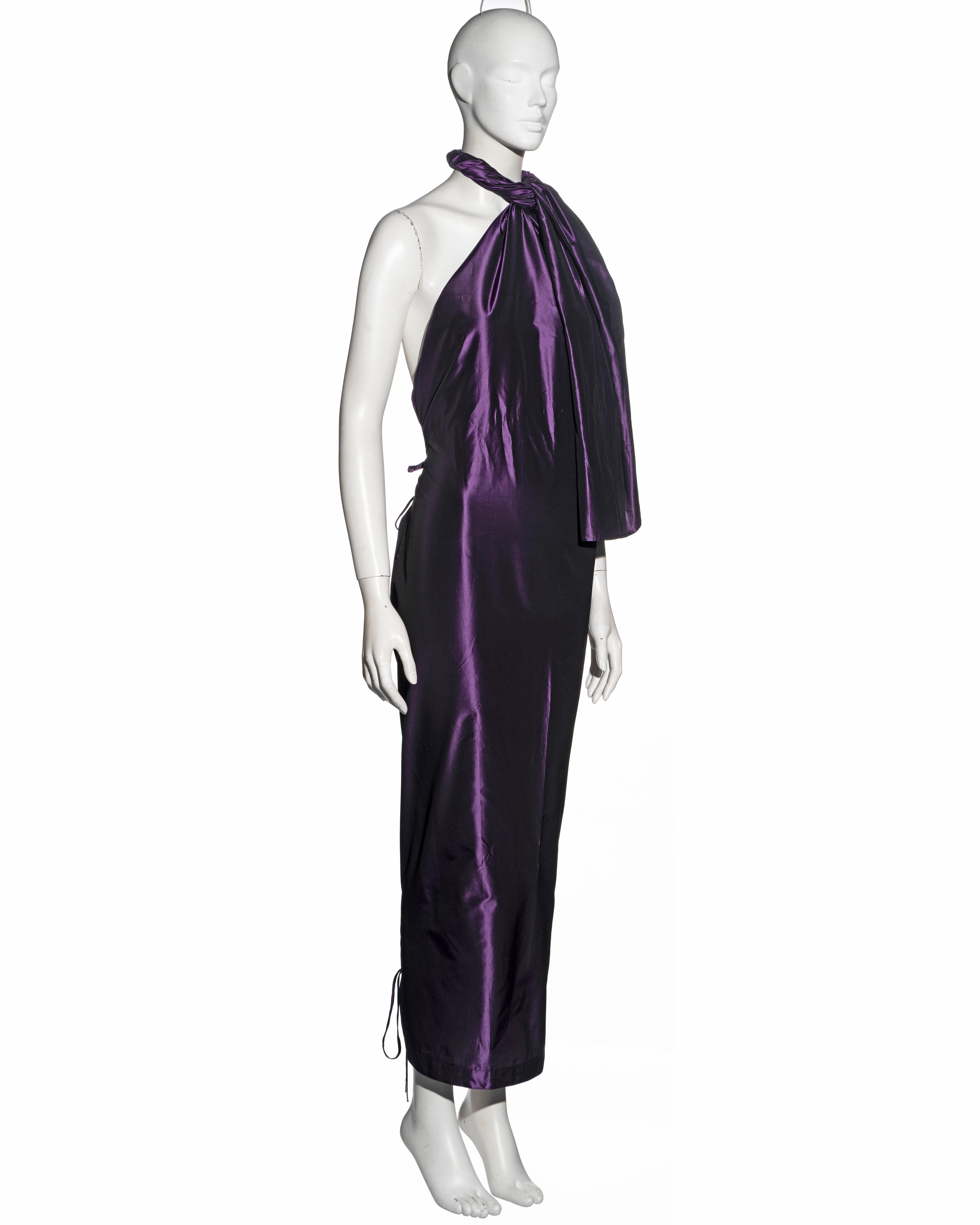 Women's Jean Paul Gaultier purple taffeta convertible evening dress, ss 1992 For Sale