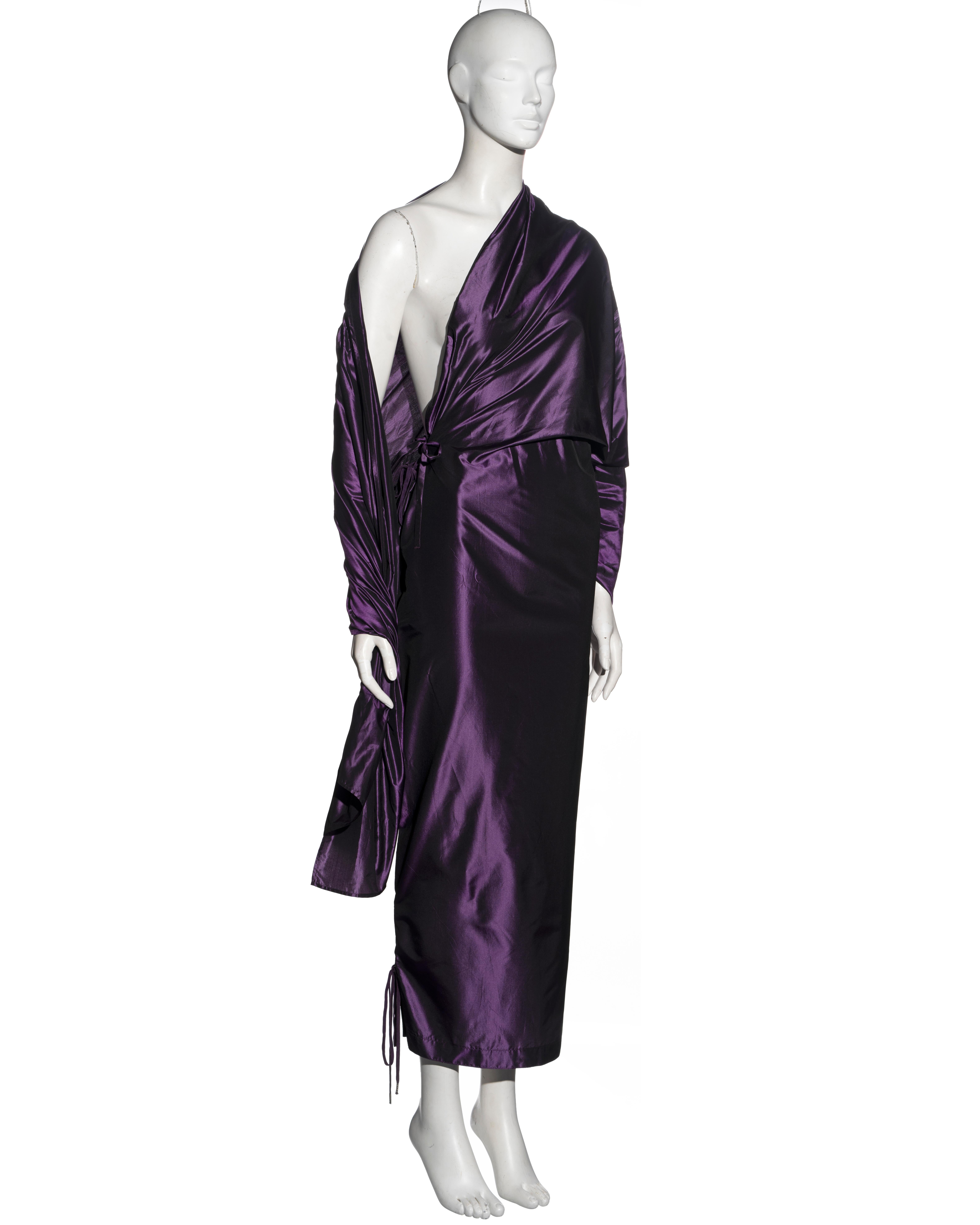 Jean Paul Gaultier purple taffeta convertible evening dress, ss 1992 For Sale 1