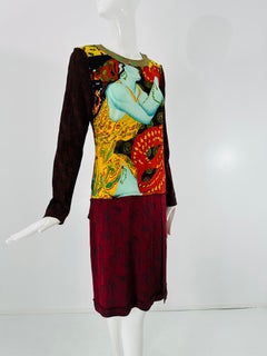 Jean Paul Gaultier Rare 2002 X Bacchante by Leon Bakst Mixed Fabric Dress