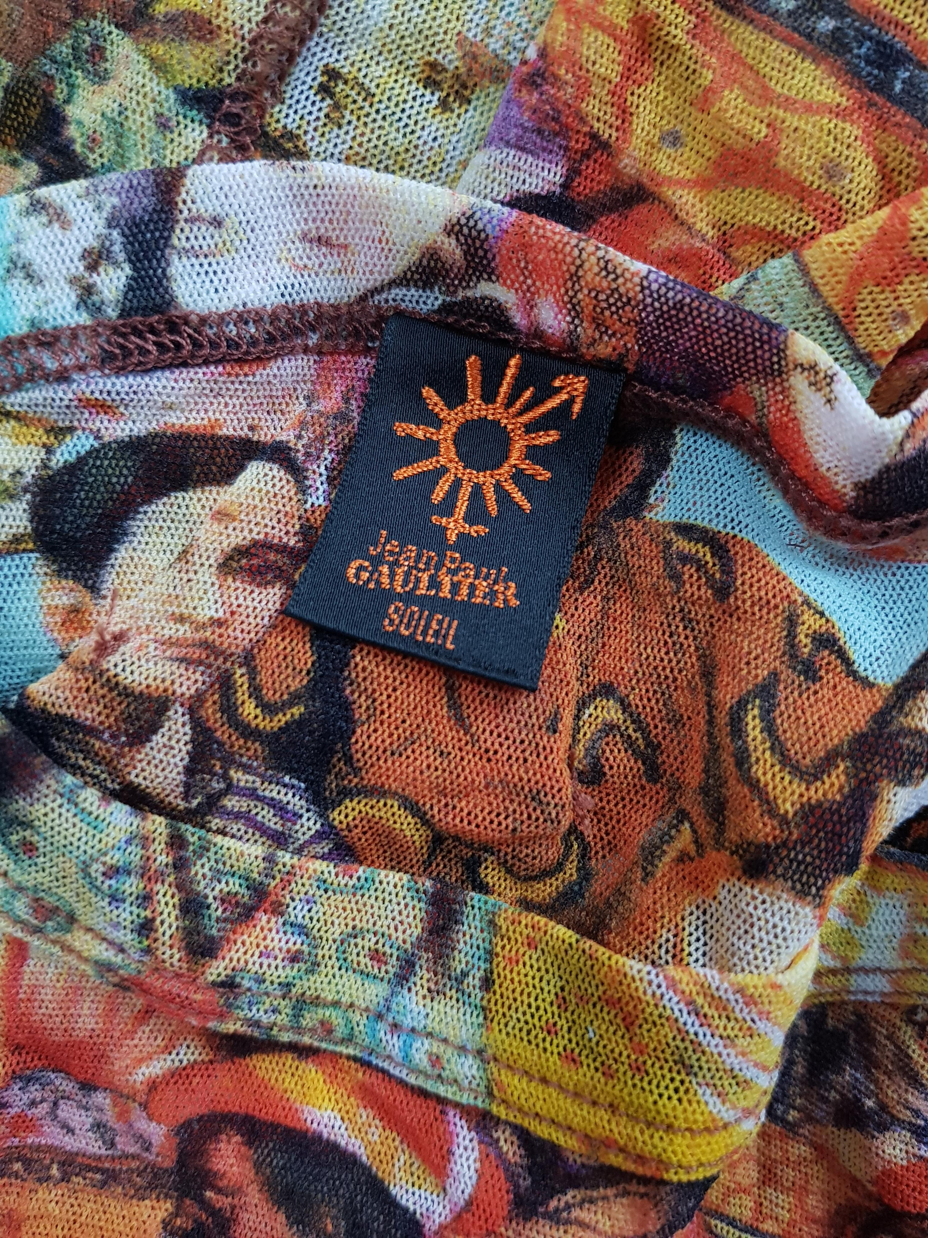 Colllector JEAN PAUL GAULTIER Chemise en maille asiatique à mailles en vente 1