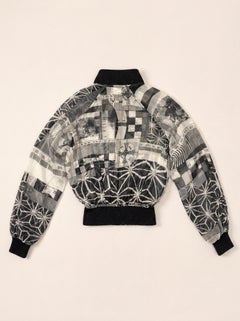 JEAN PAUL GAULTIER Rare Graphic print silk Bomber Jacket