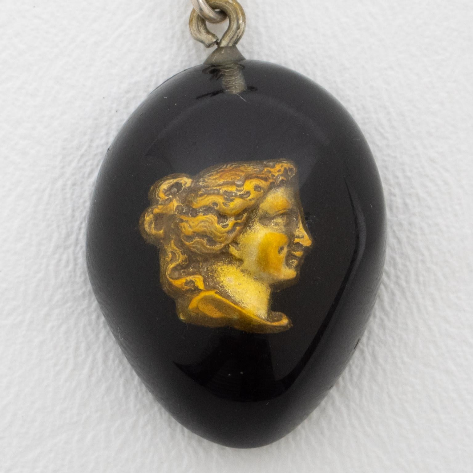 Jean Paul Gaultier, collier rare Steampunk avec pendentif camée en résine en vente 2