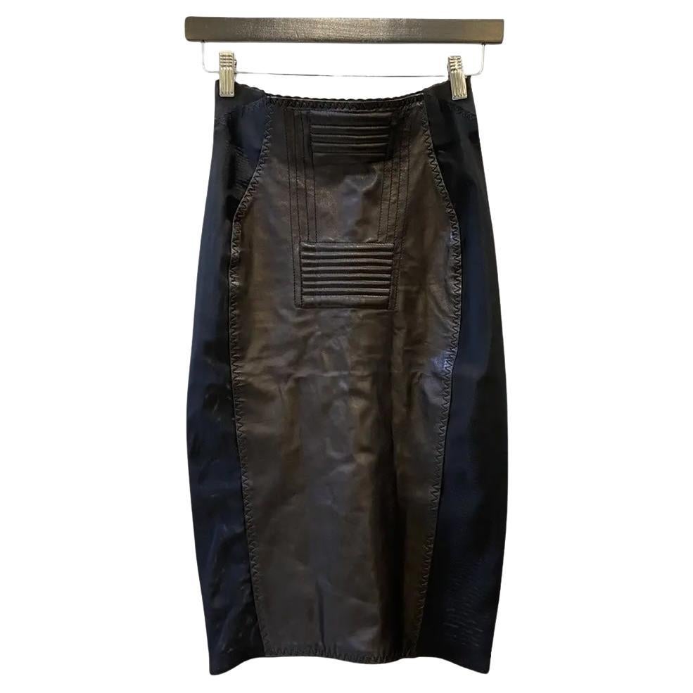 Jean Paul Gaultier Re-Edition 1987 Leather Skirt For Sale